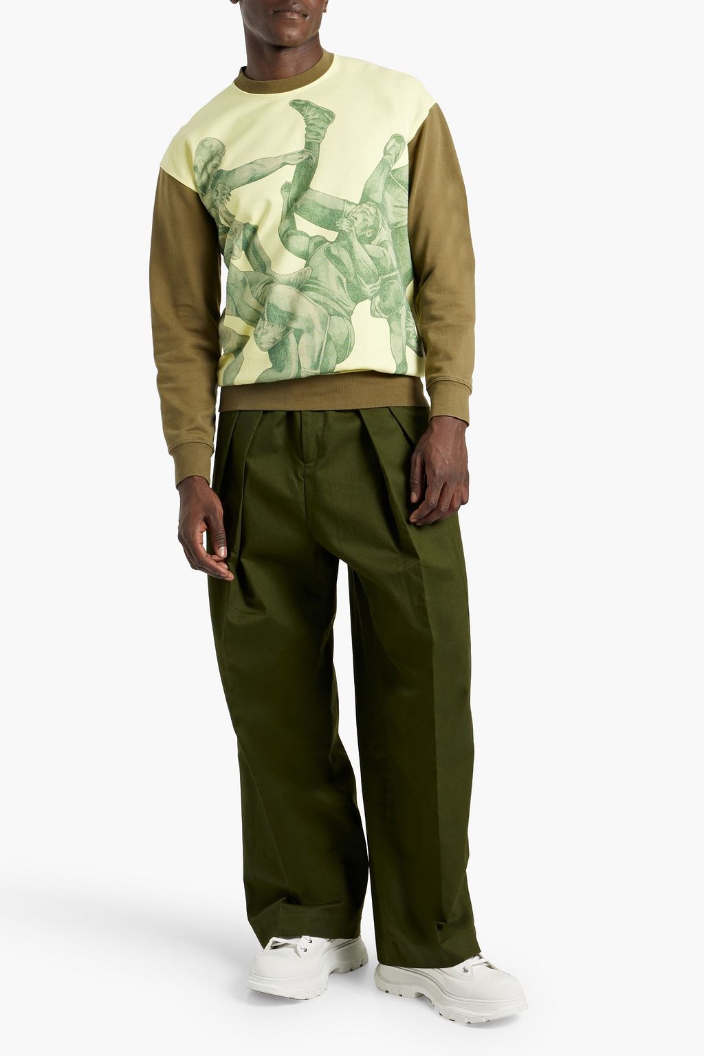JW ANDERSON Printed French cotton-terry sweatshirt