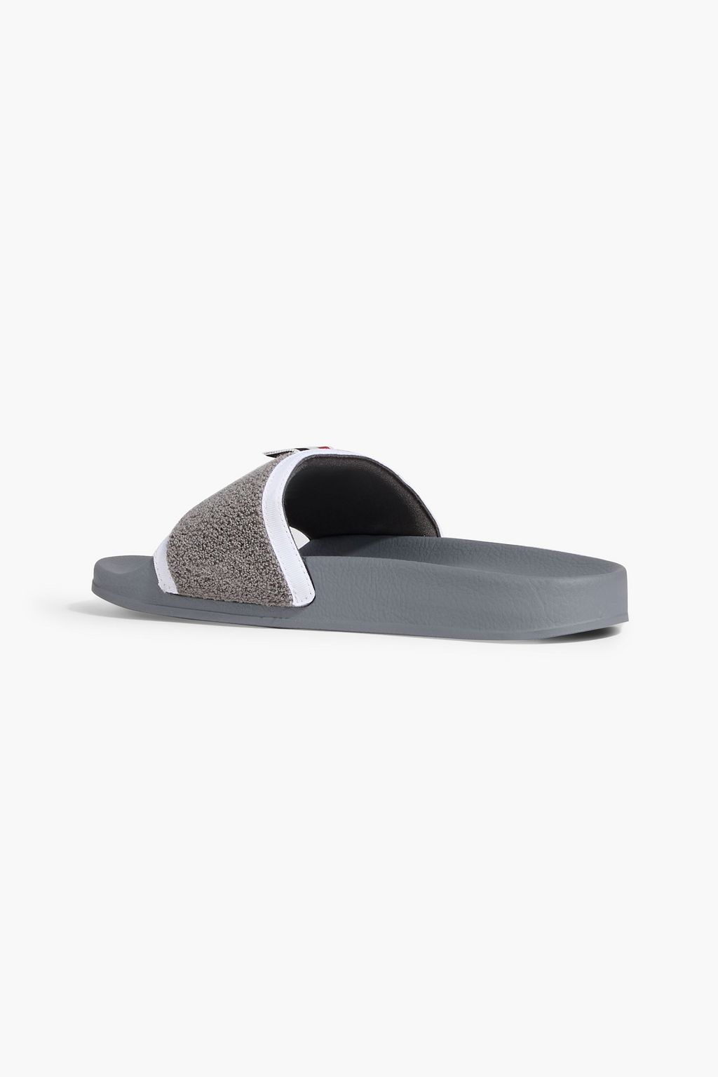 THOM BROWNE Striped terry slides
