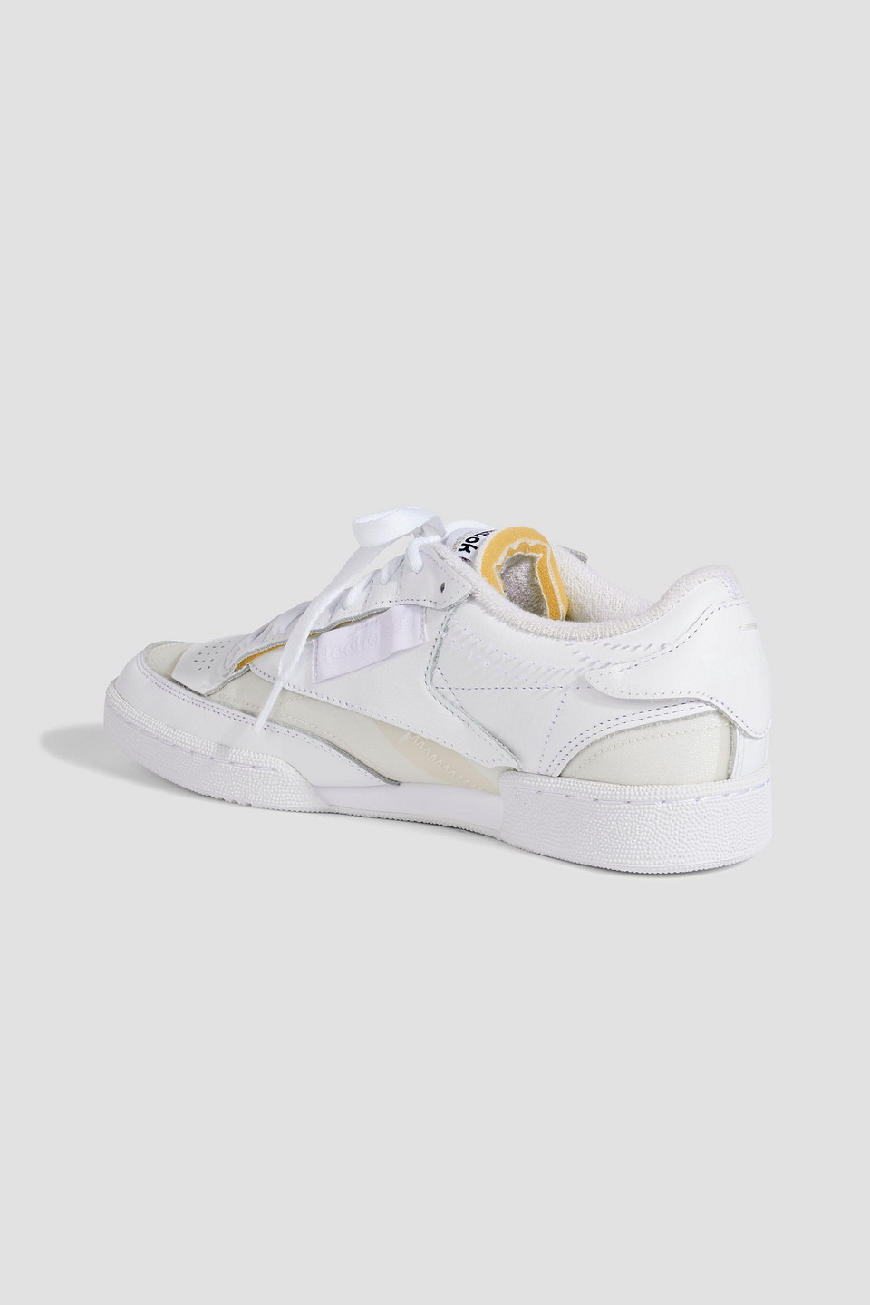 Shop Maison Margiela X Reebok Club C Mesh And Leather Sneakers In White