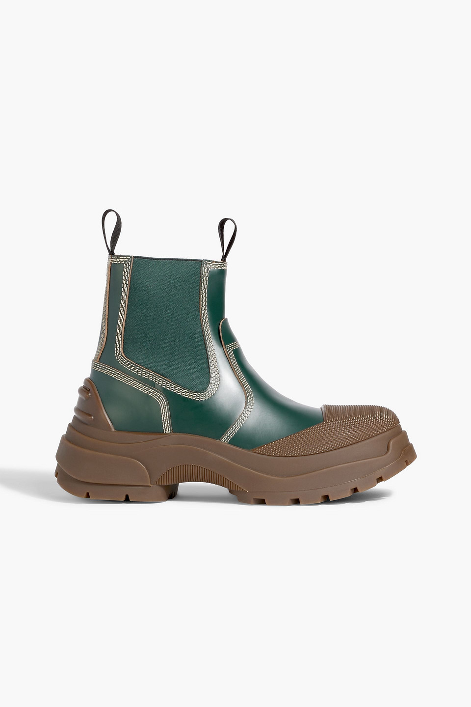 Maison Margiela Woman Ankle Boots Deep Jade Size 10 Soft Leather In Green