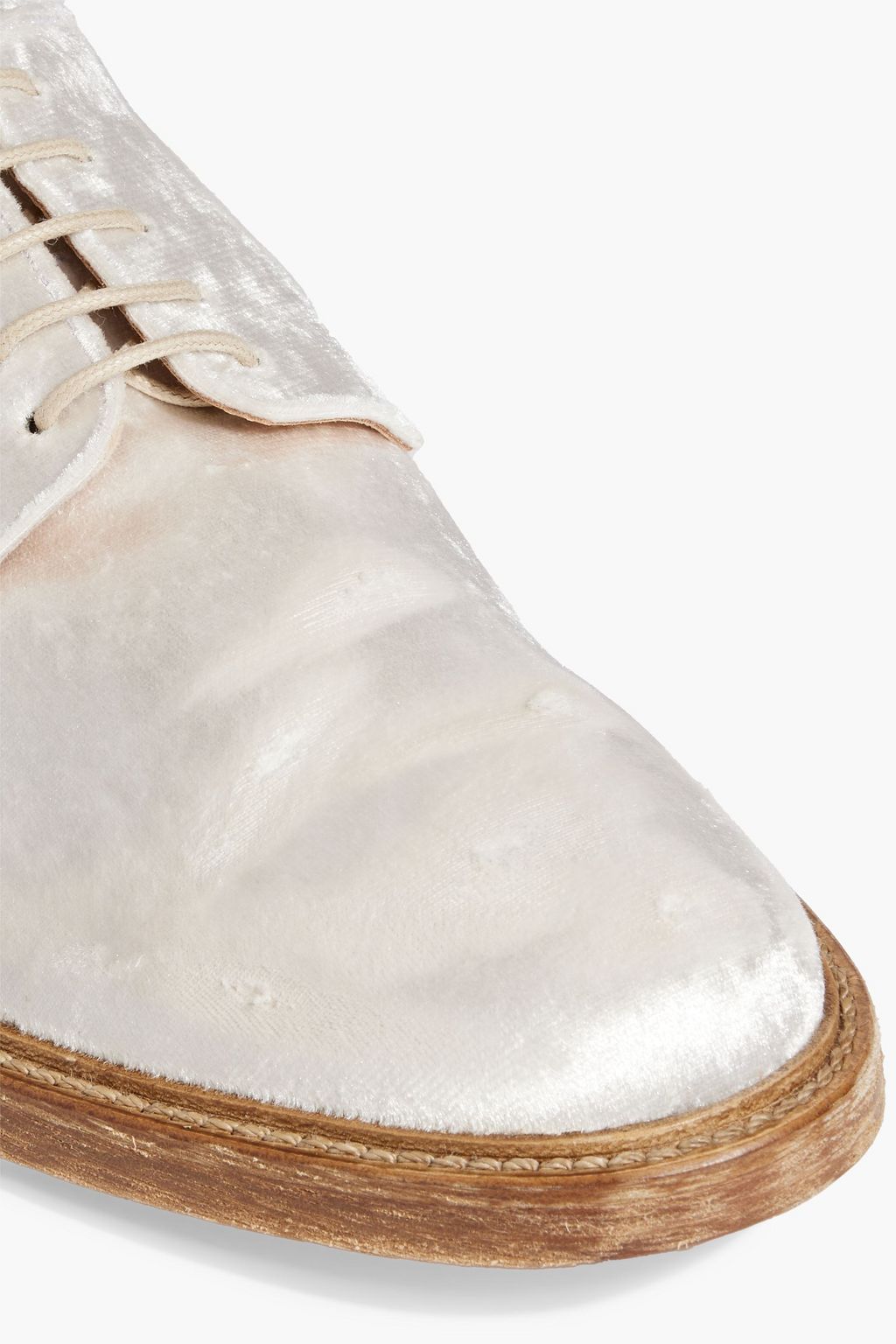 MAISON MARGIELA Distressed velvet derby shoes