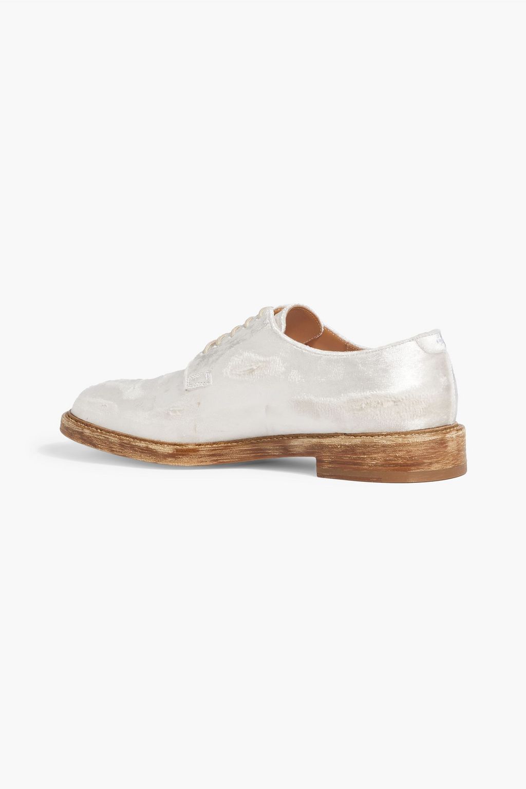 MAISON MARGIELA Distressed velvet derby shoes