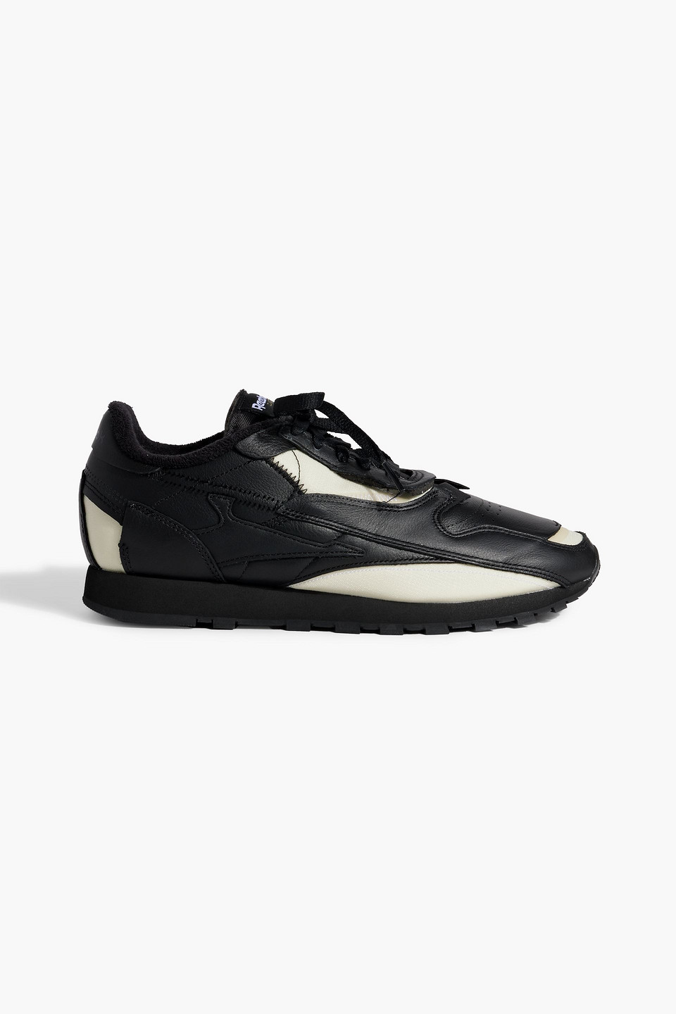 Maison Margiela X Reebok Project 0 Cl Memory Of V2 Shell-trimmed Leather Sneakers In Black