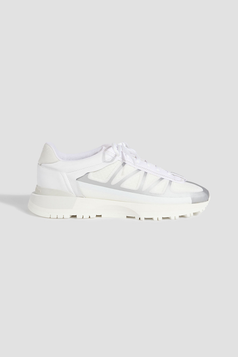 Maison Margiela Suede, Mesh And Leather Sneakers In White