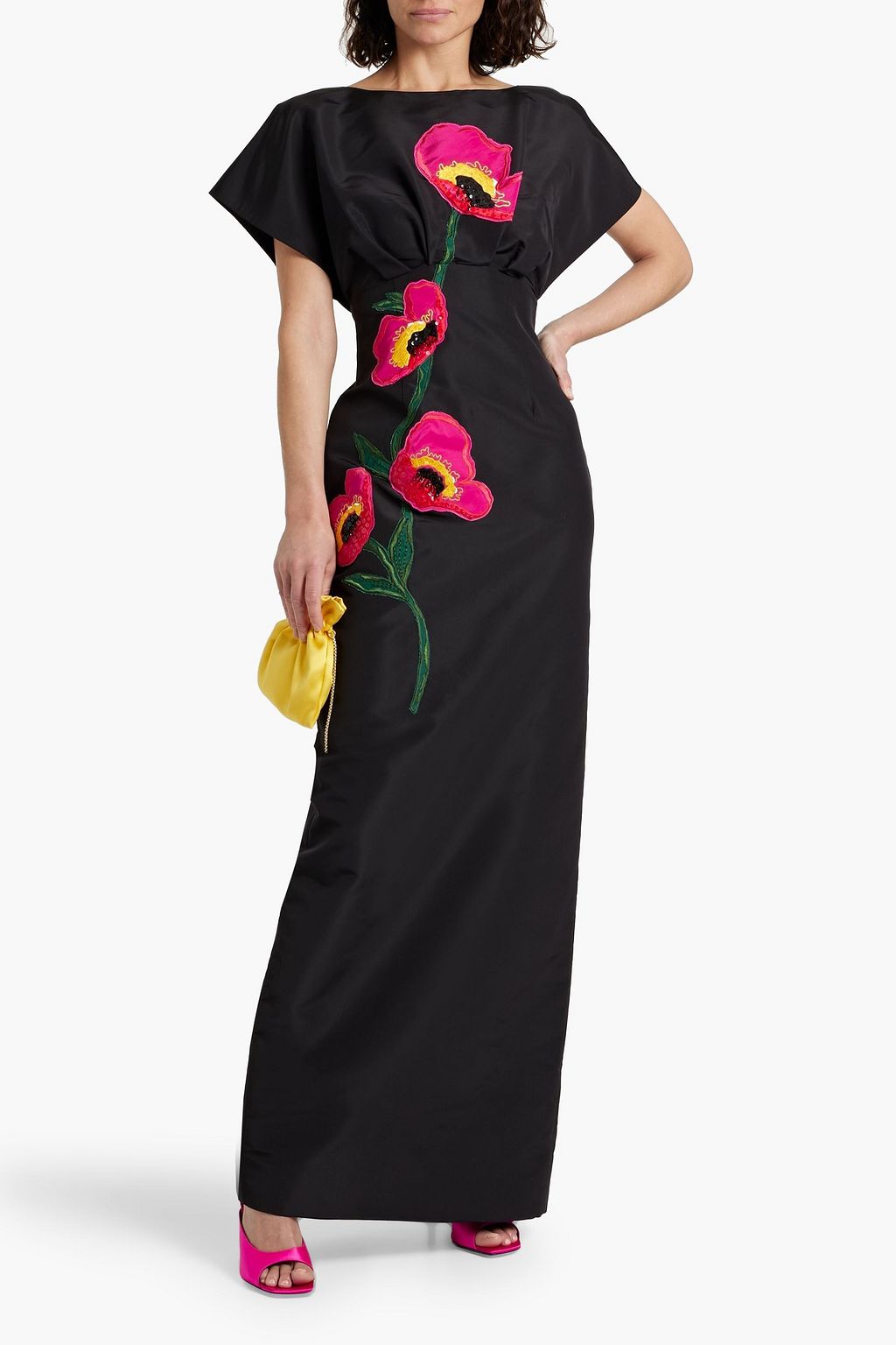 CAROLINA HERRERA Embellished silk-faille gown