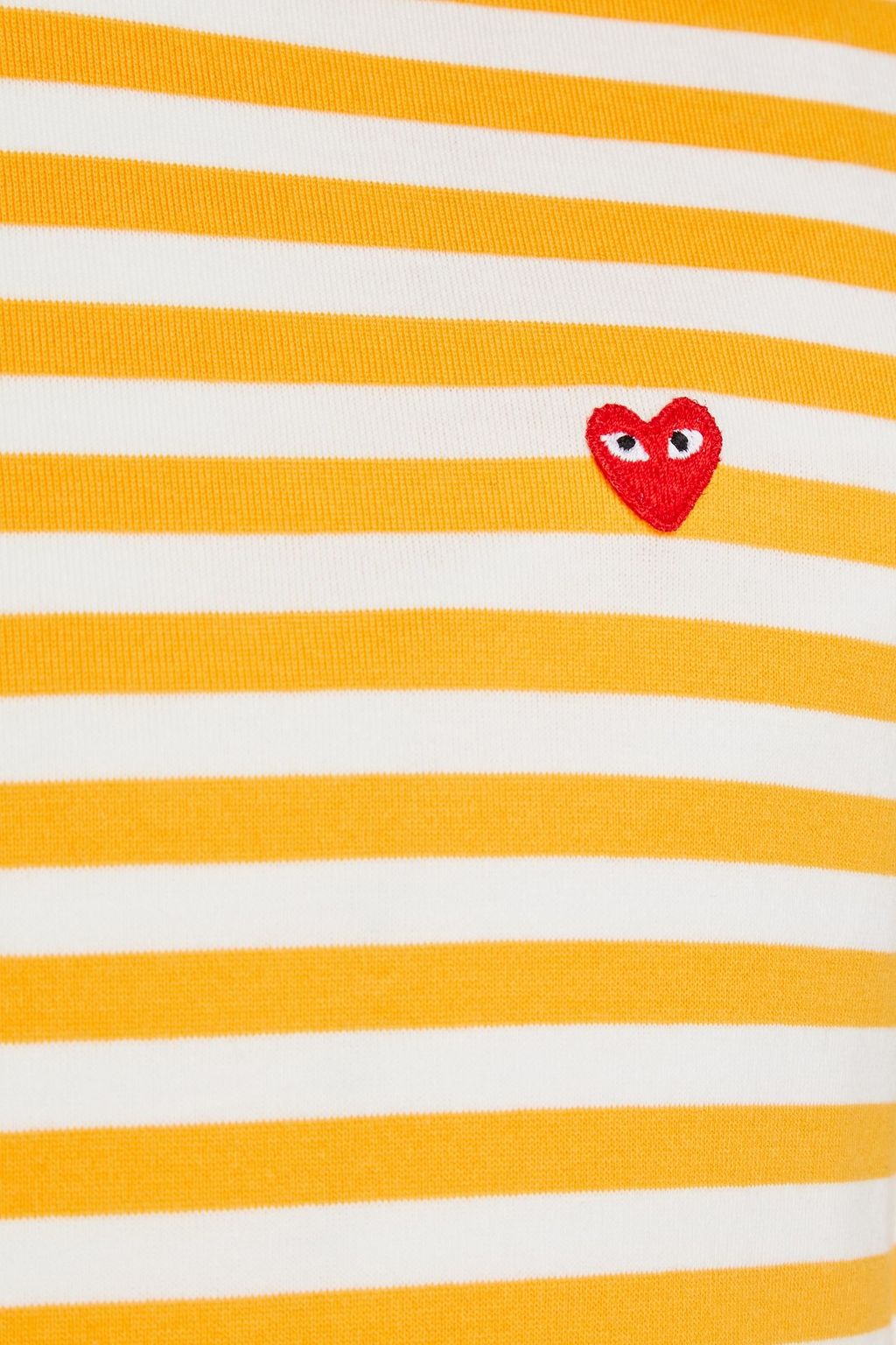 COMME DES GARÇONS PLAY Appliquéd striped cotton-jersey T-shirt