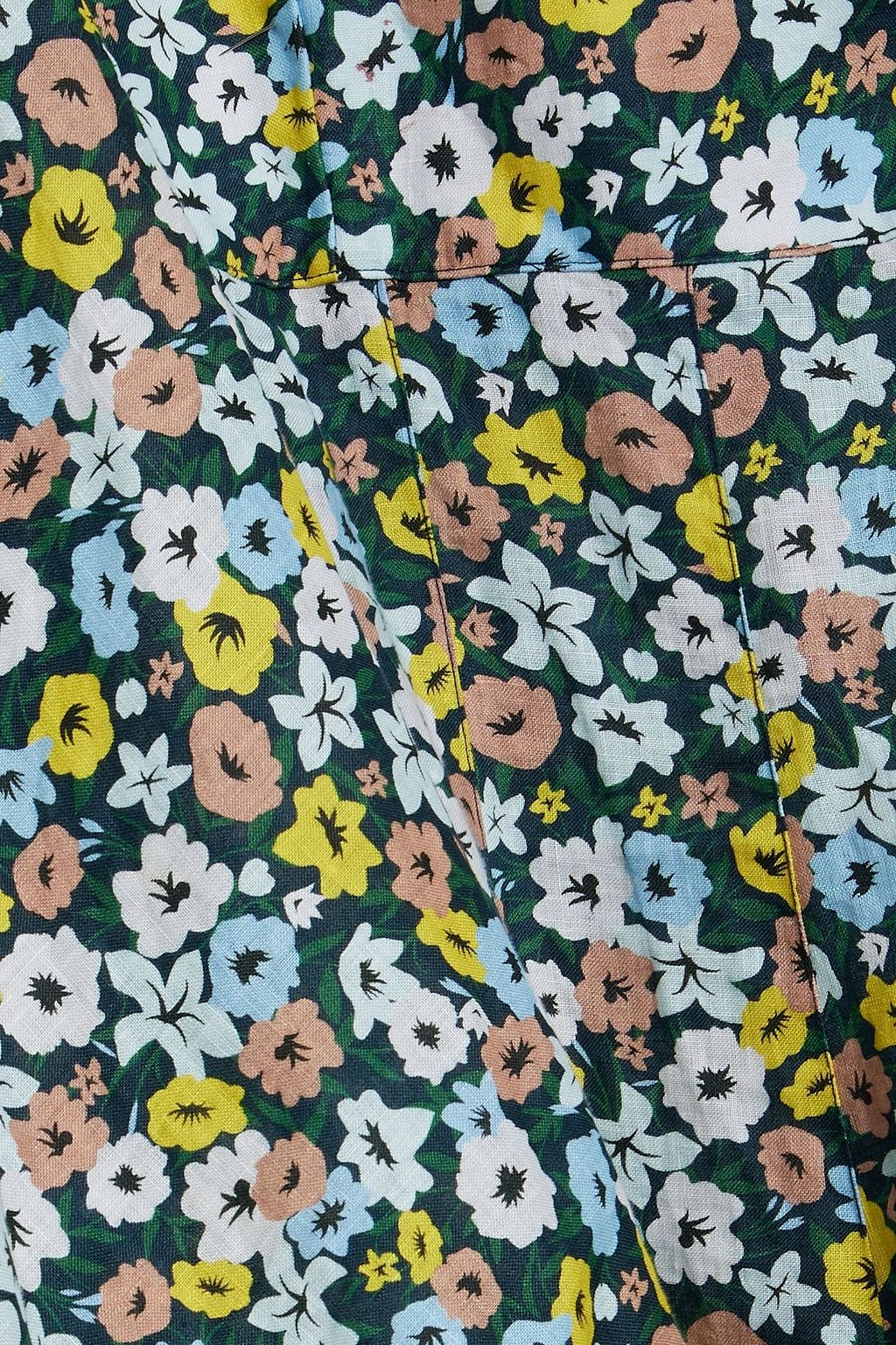AGUA BY AGUA BENDITA Cumbia La Fania Marino floral-print linen maxi ...