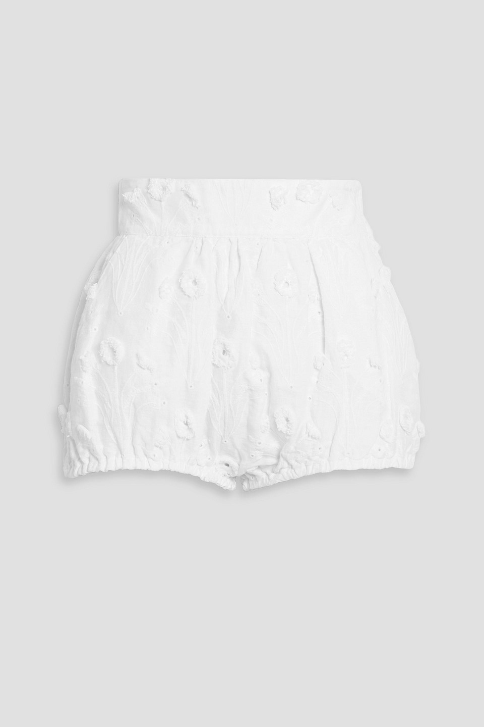 Lulu Diente De Leon Anecer embroidered linen shorts