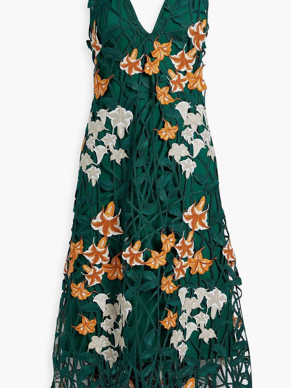 herbaluisa sabanero crocheted midi slip dress