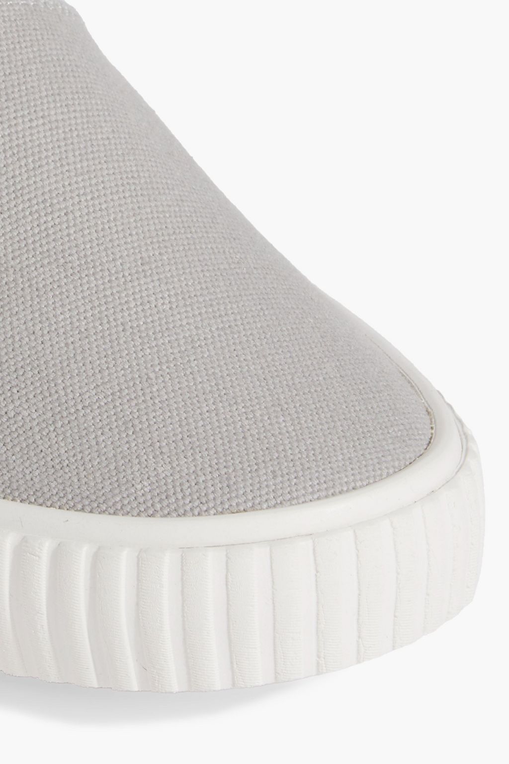 THOM BROWNE Grosgrain-trimmed canvas sneakers