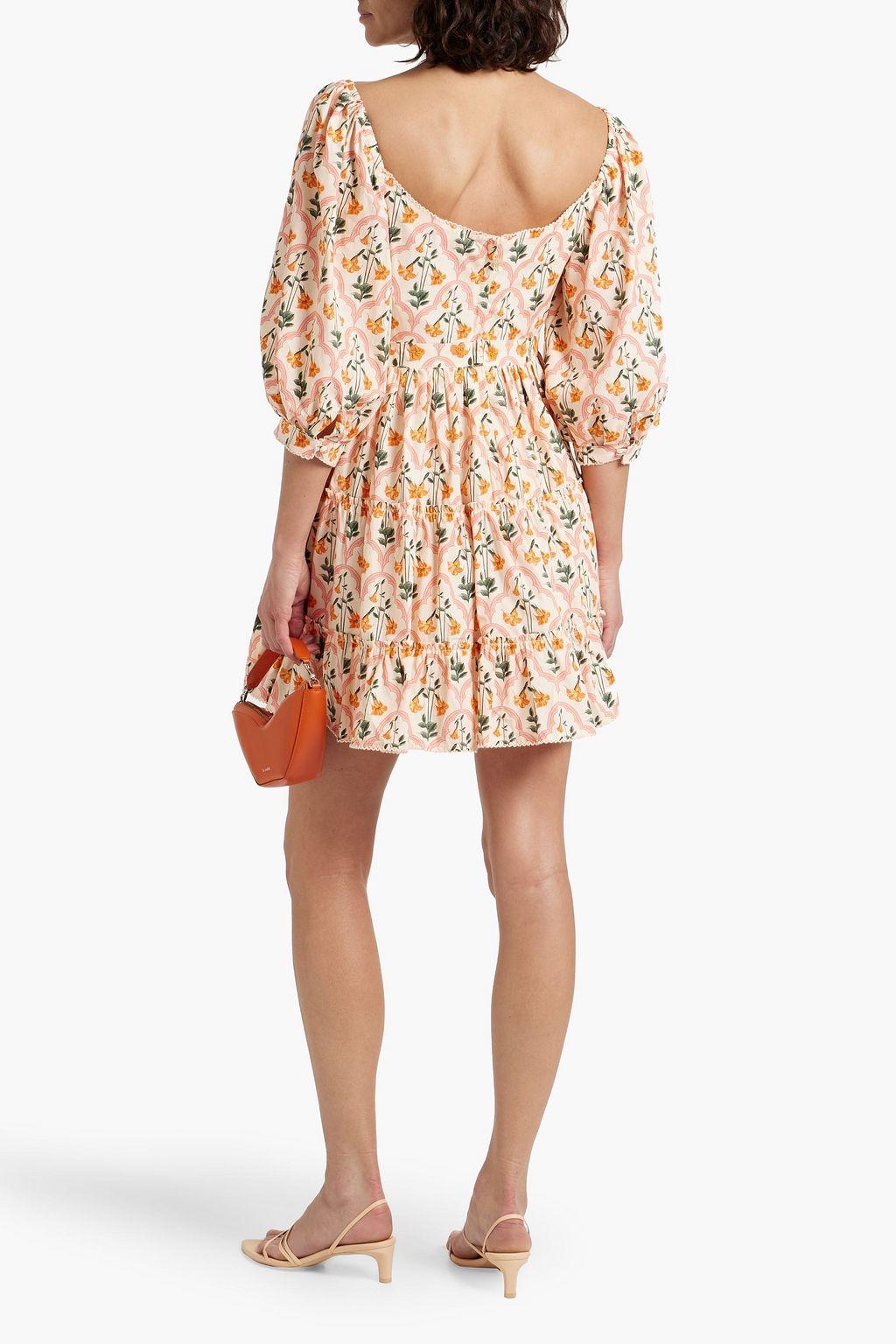 AGUA BY AGUA BENDITA Guanabana Sabanero Atardecer floral-print cotton-poplin mini dress