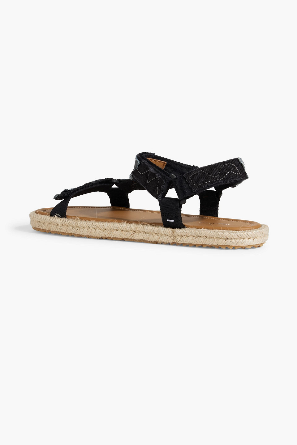 Shop Maison Margiela Denim Espadrille Sandals In Black