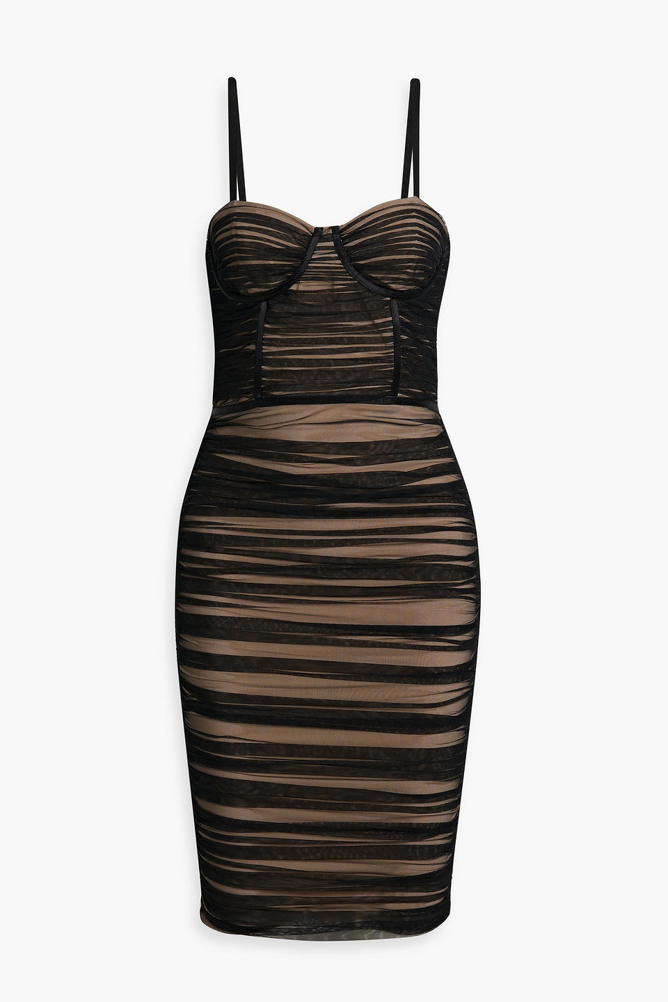 Alice And Olivia Damia Bustier-midikleid In Black