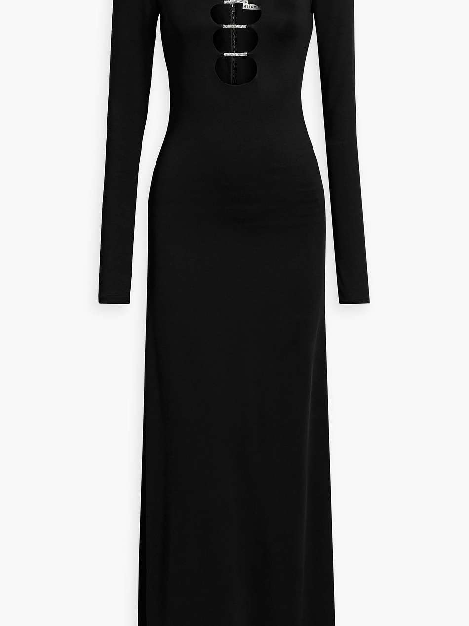 kalena embellished cutout jersey maxi dress