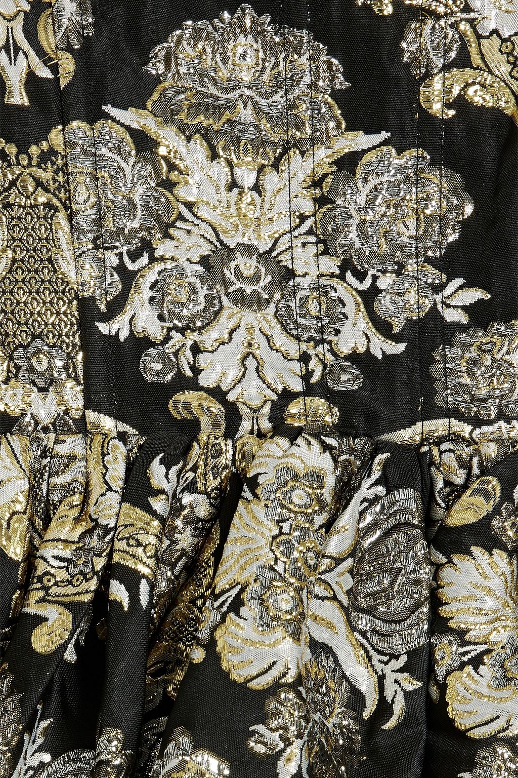 ALICE + OLIVIA Fay metallic brocade mini dress
