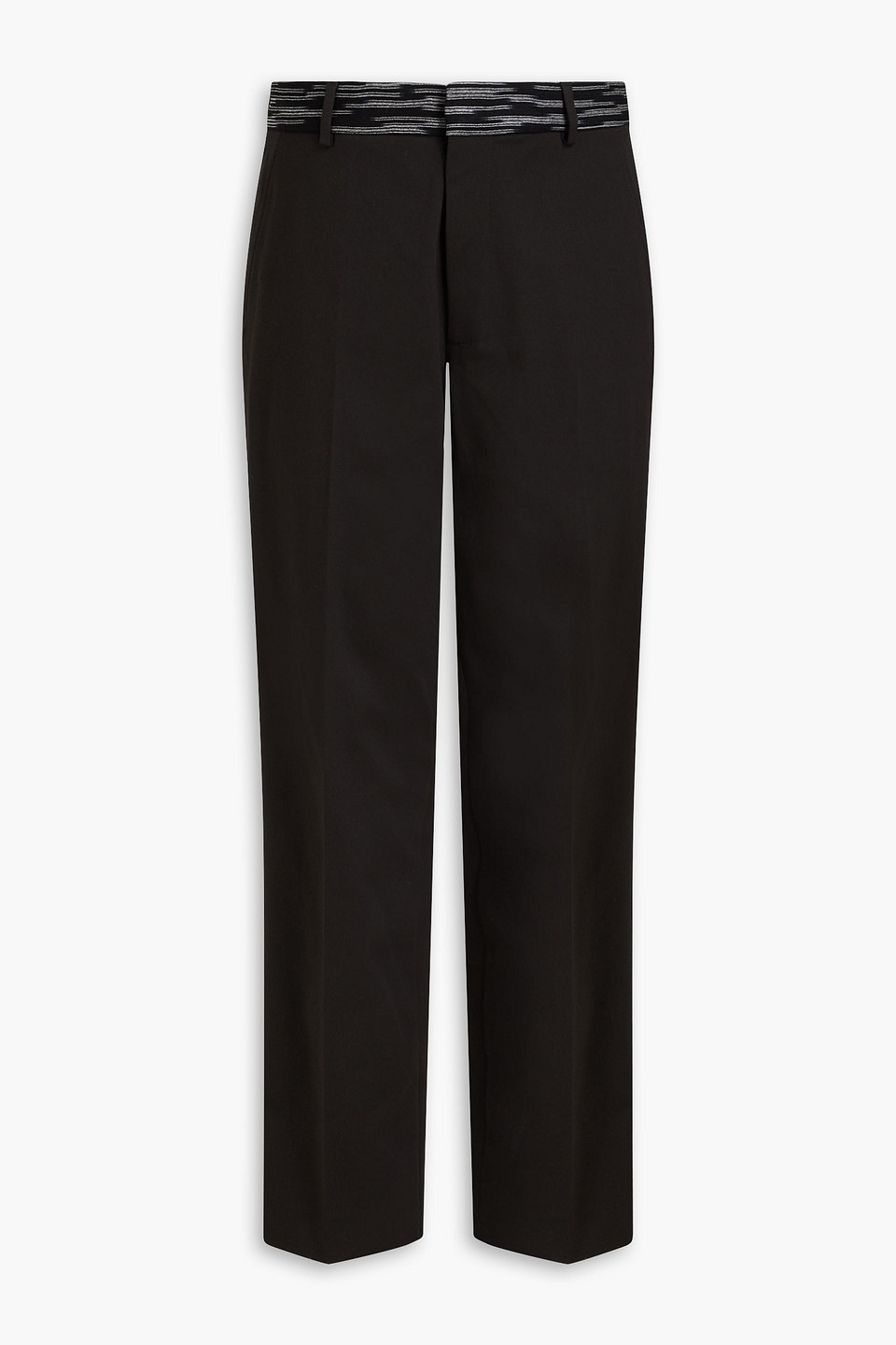 Missoni Cotton-blend Twill Chinos In Black