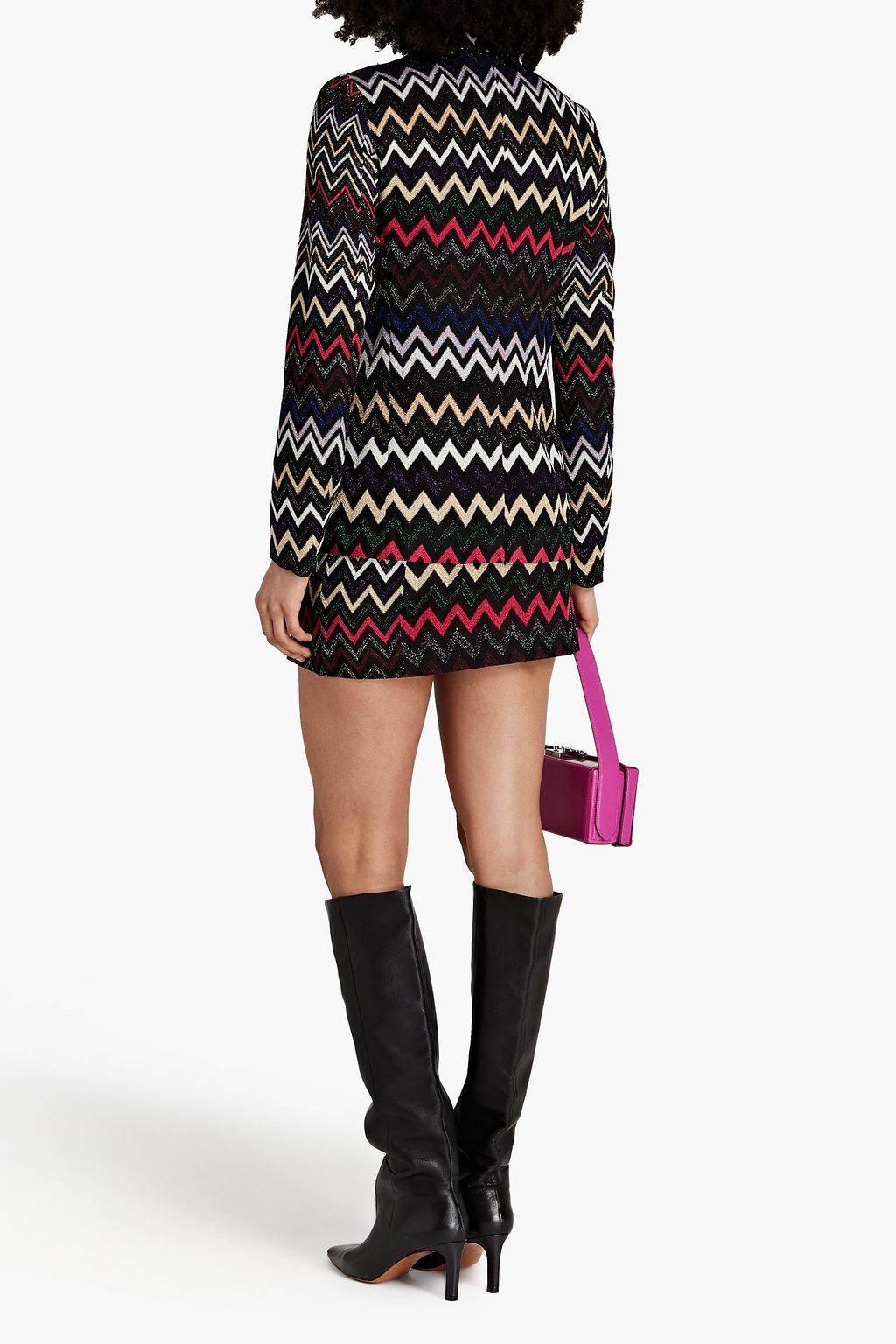 MISSONI Metallic crochet-knit blazer