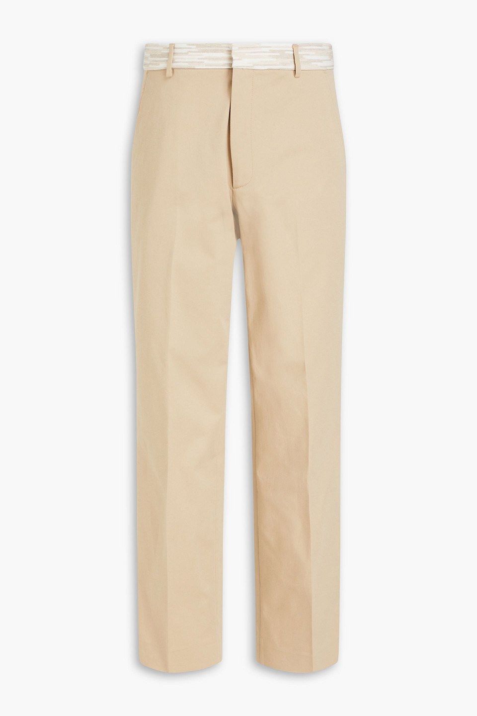 Missoni Cotton-blend Twill Chinos In Beige