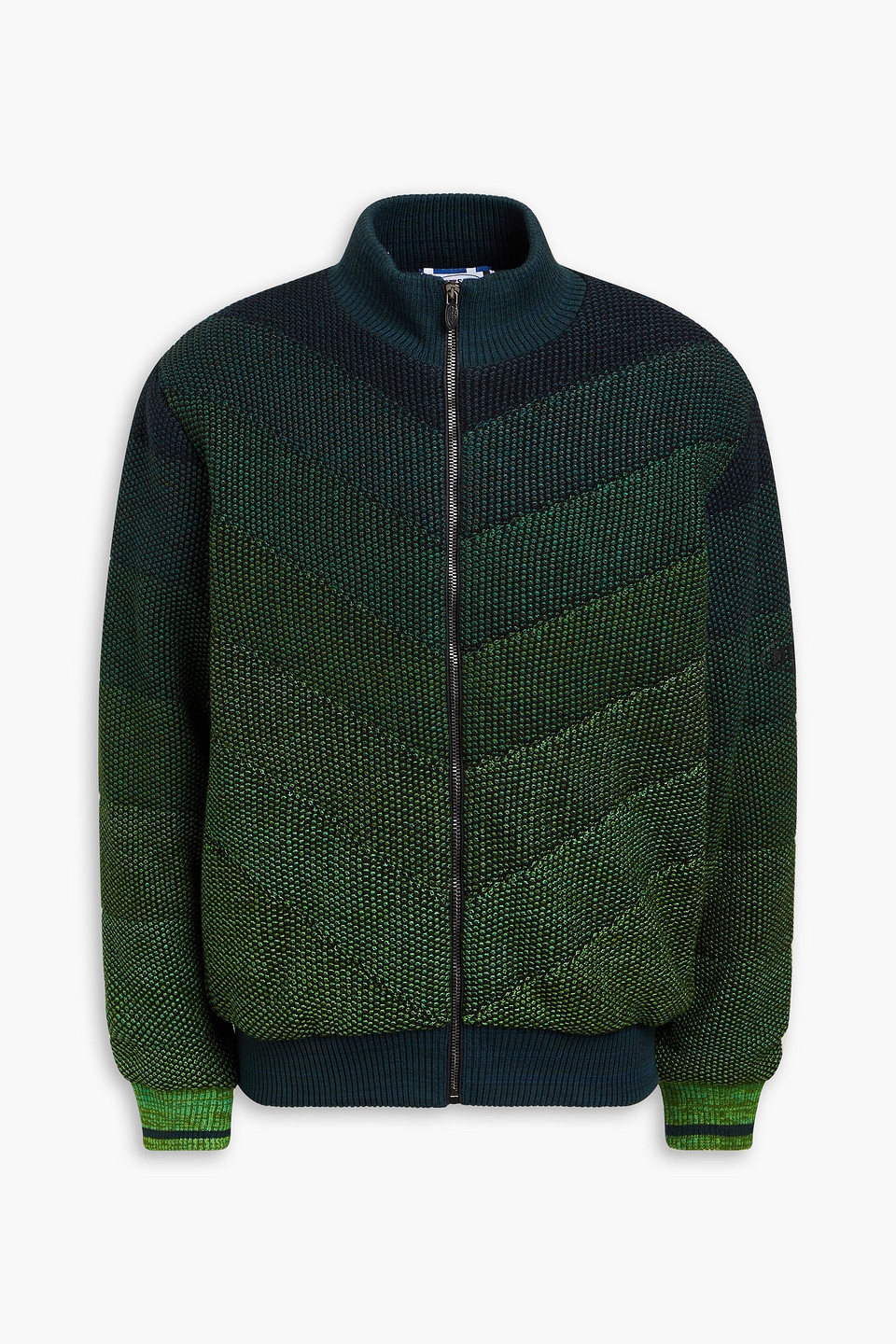 Missoni Quilted Dégradé Bouclé-knit Bomber Jacket In Green