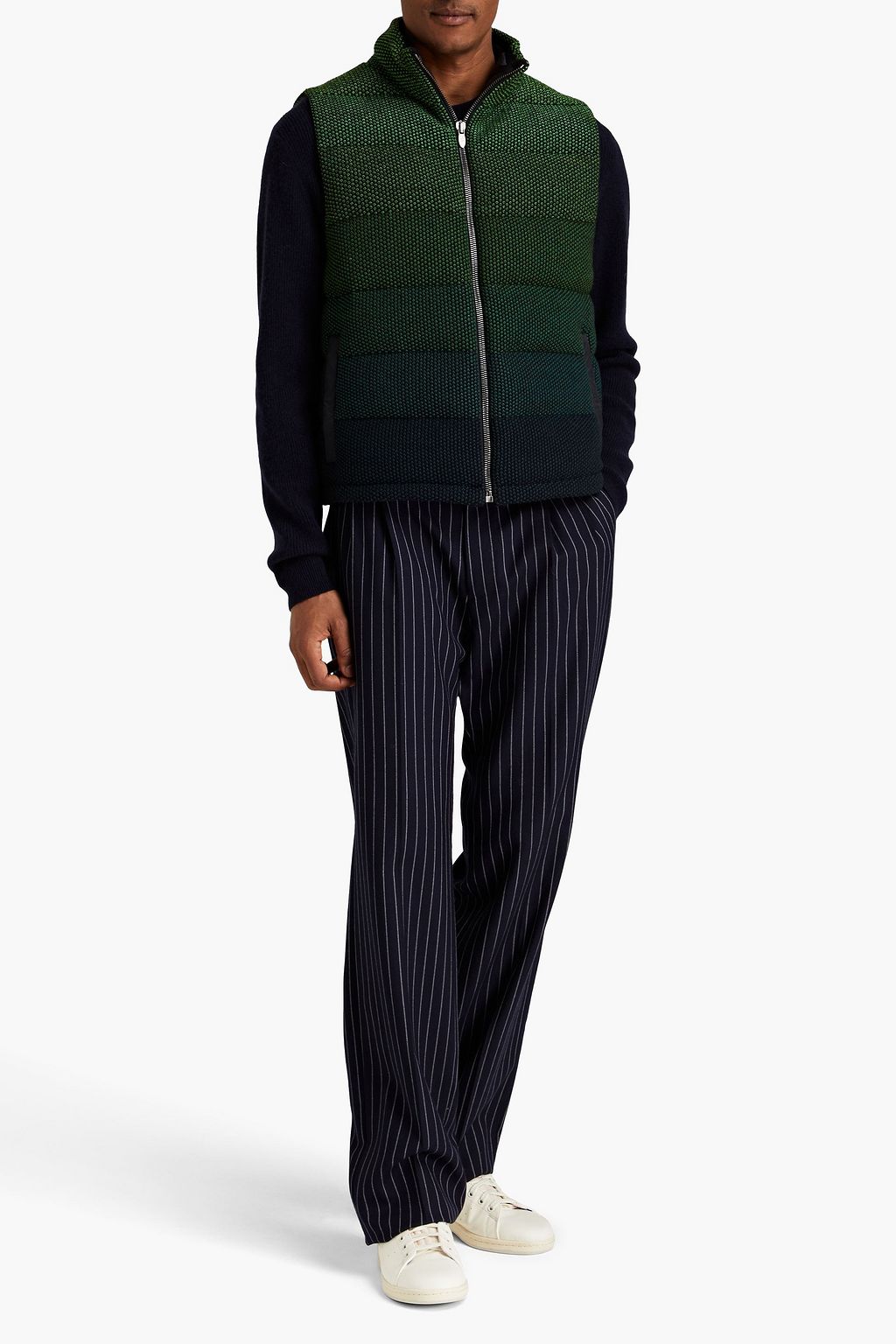 MISSONI Dégradé quilted bouclé-knit down vest