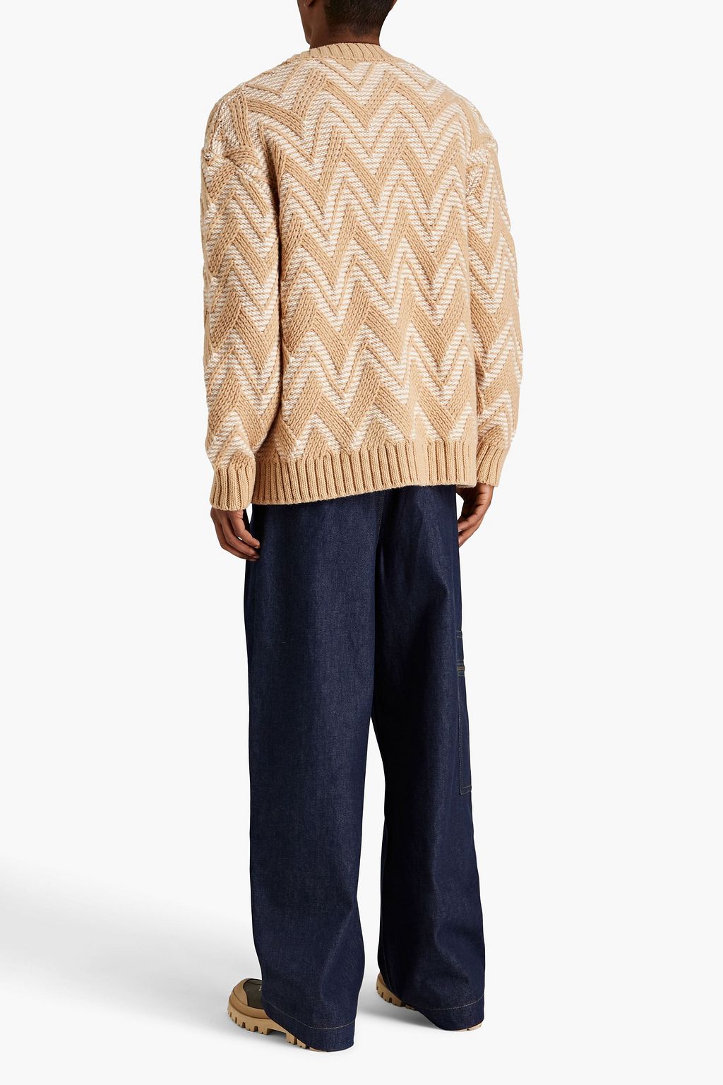 MISSONI Jacquard-knit wool cardigan
