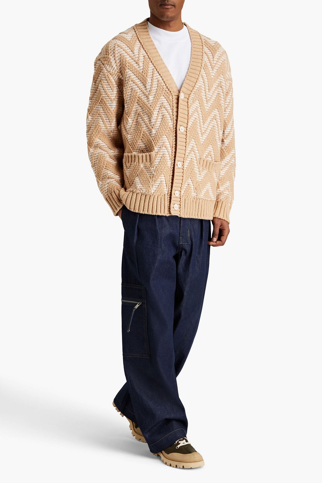 MISSONI Jacquard-knit wool cardigan