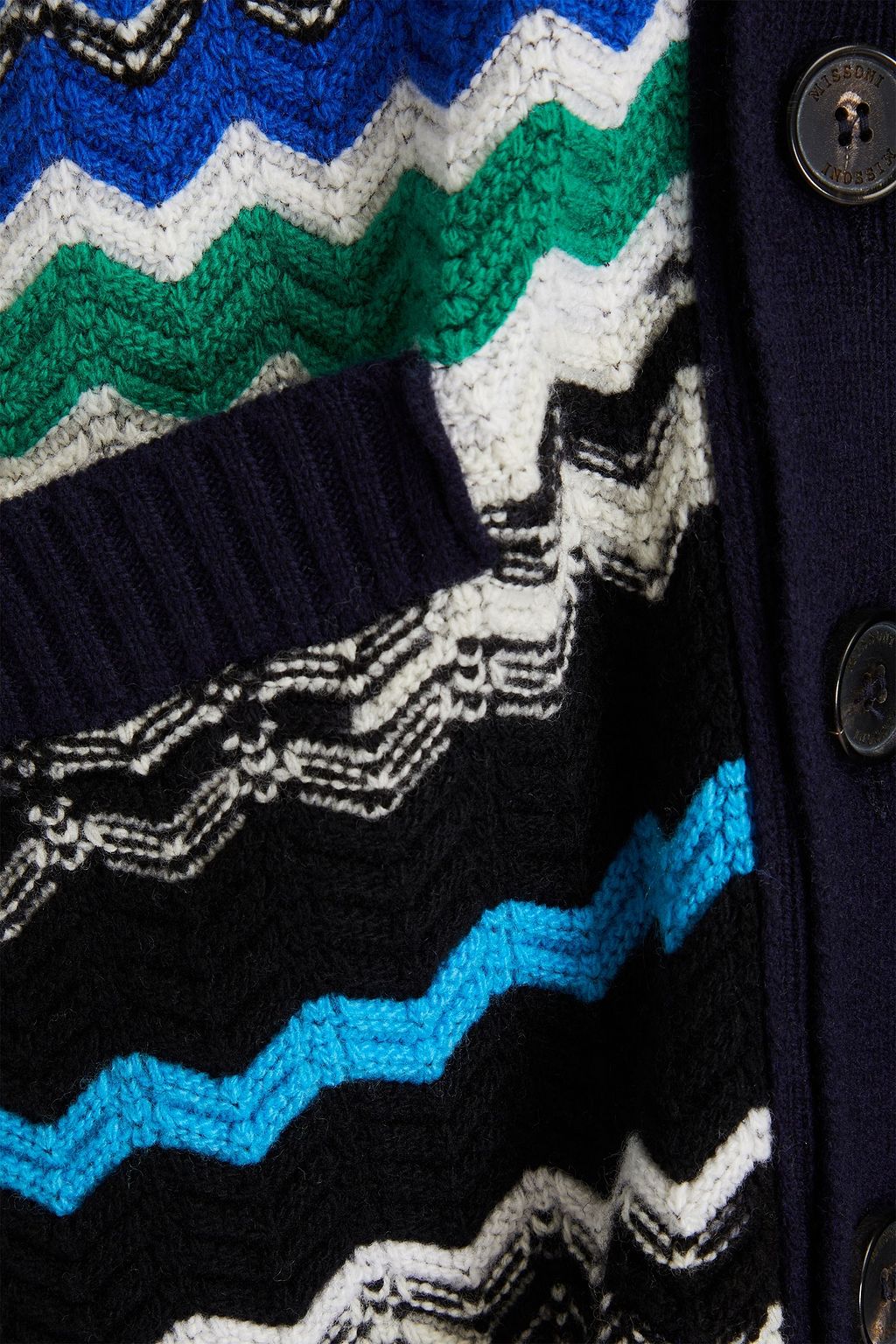 MISSONI Jacquard-knit wool-blend cardigan