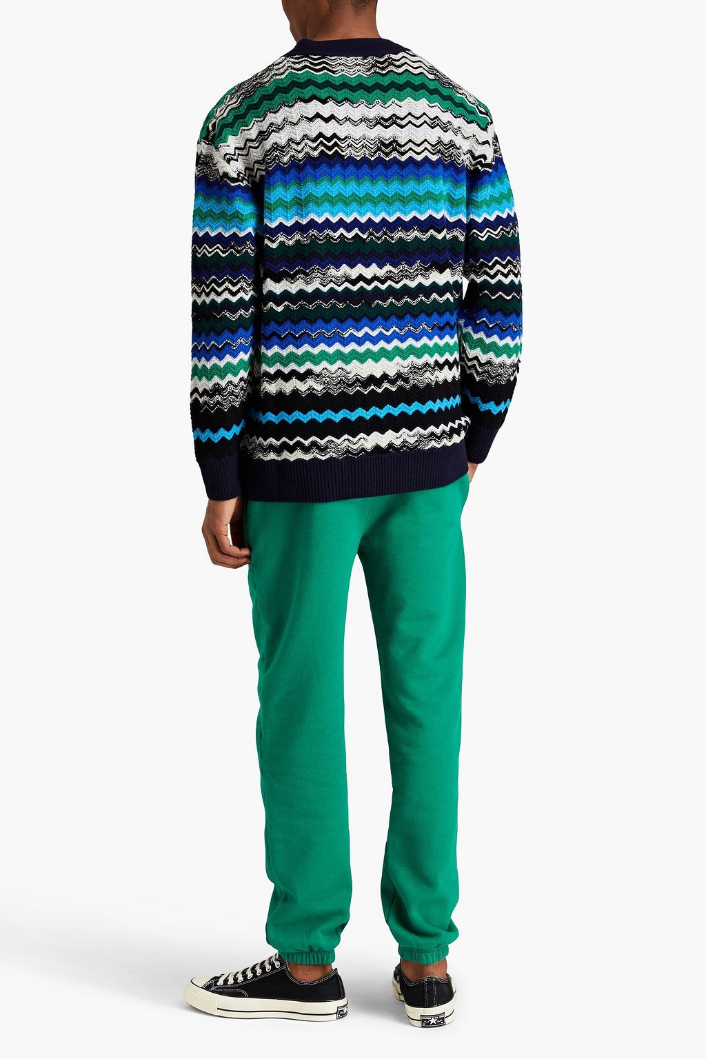 MISSONI Jacquard-knit wool-blend cardigan