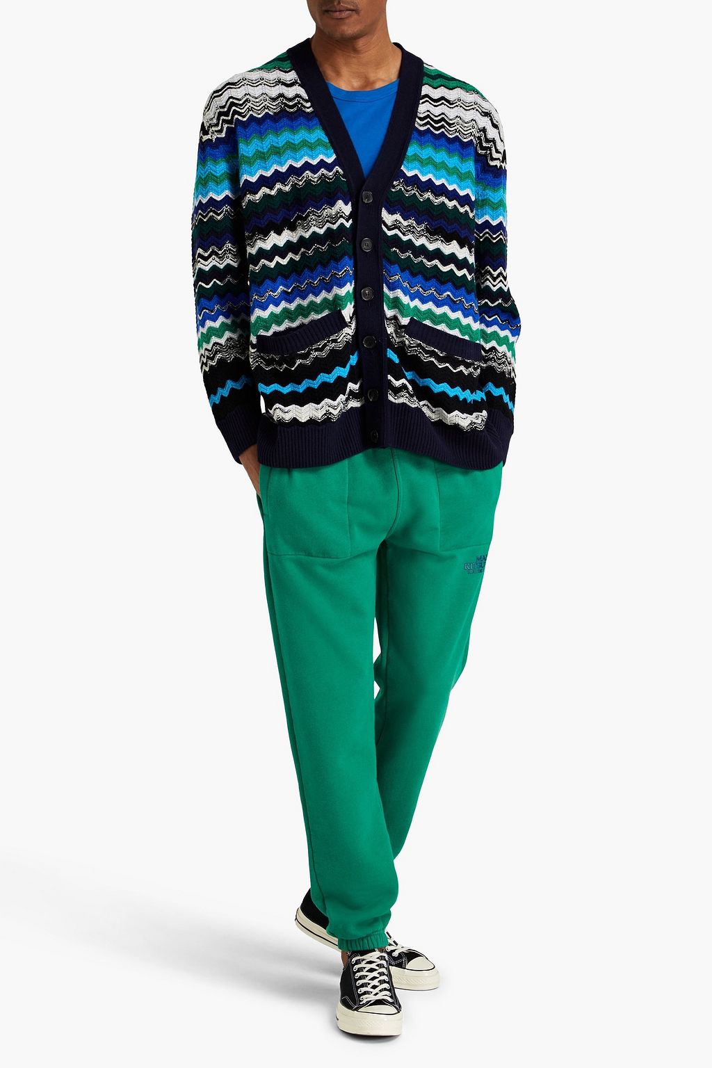 MISSONI Jacquard-knit wool-blend cardigan