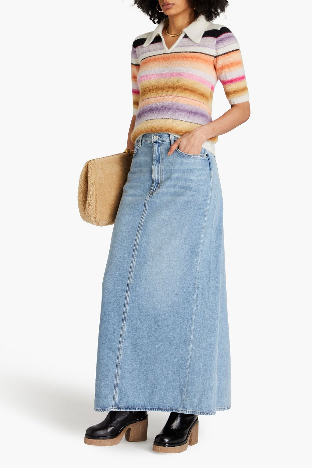 MISSONI Striped knitted polo sweater