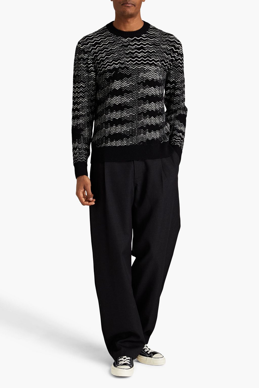 MISSONI كنزة رياضية من مزيج الصوف بحبكة كروشيه