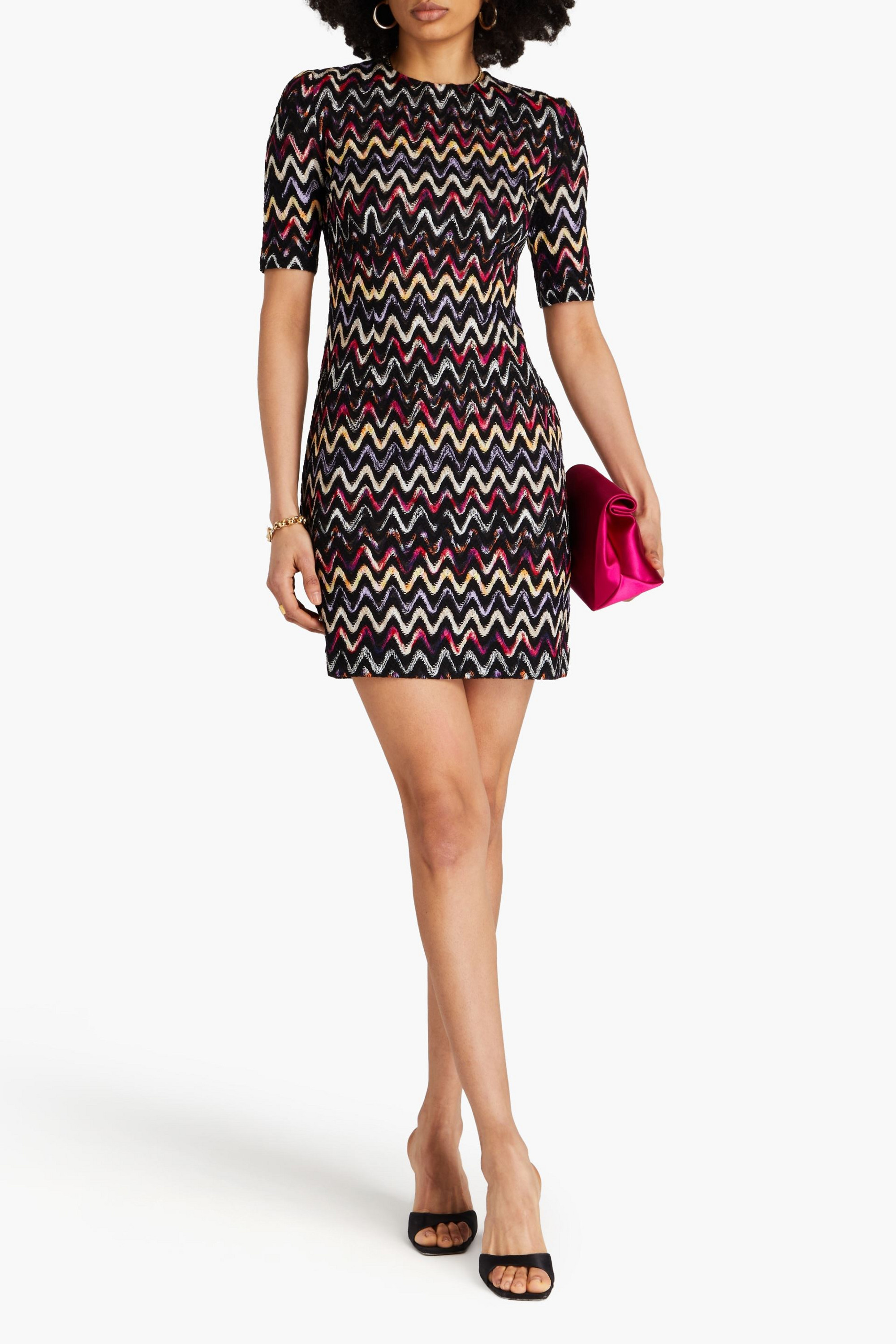 Missoni Crochet-knit wool-blend mini dress