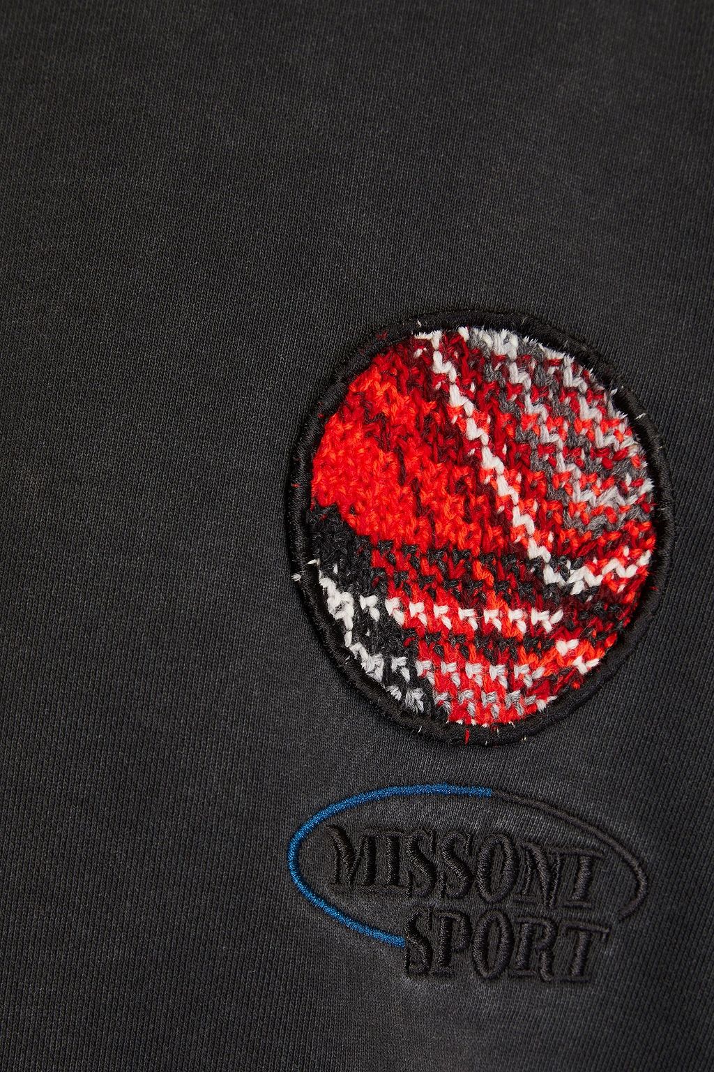 MISSONI Appliquéd cotton-fleece sweatshirt