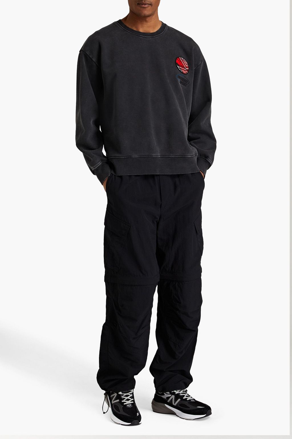 MISSONI Appliquéd cotton-fleece sweatshirt