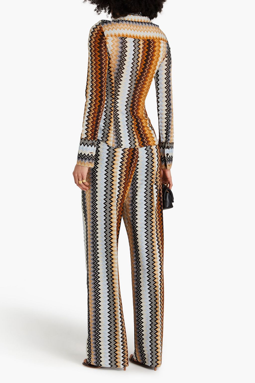 MISSONI قميص من نسيج بحبكة كروشيه بلون معدني