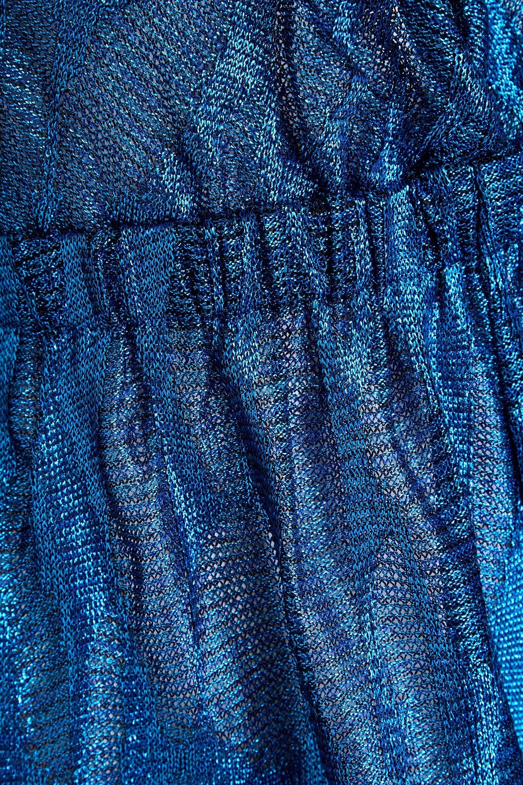 MISSONI Cutout metallic crochet-knit playsuit