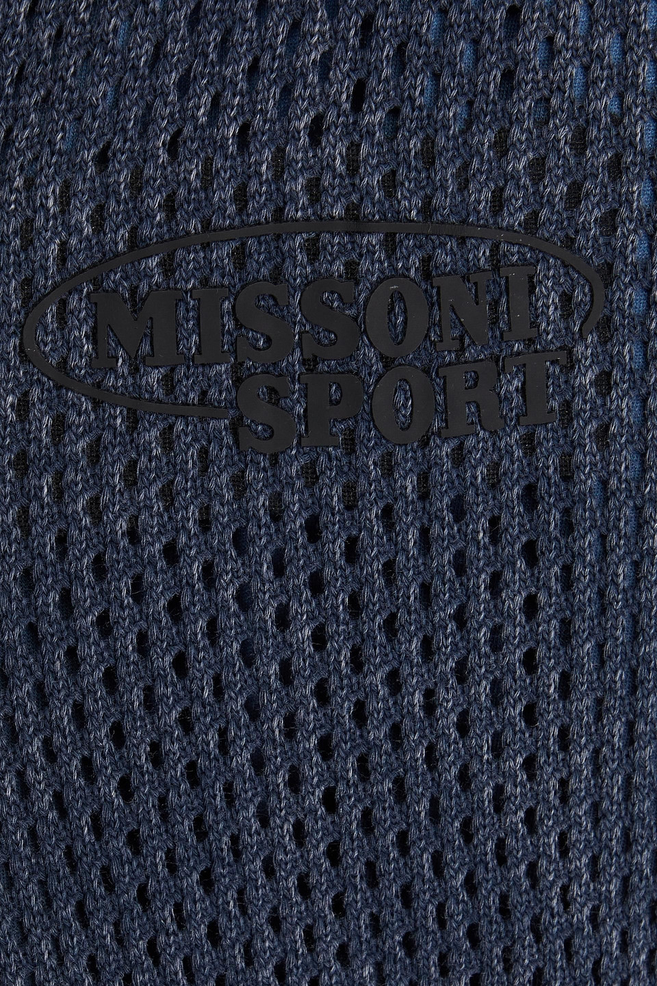 Shop Missoni Open-knit Cotton Sweater In Storm Blue