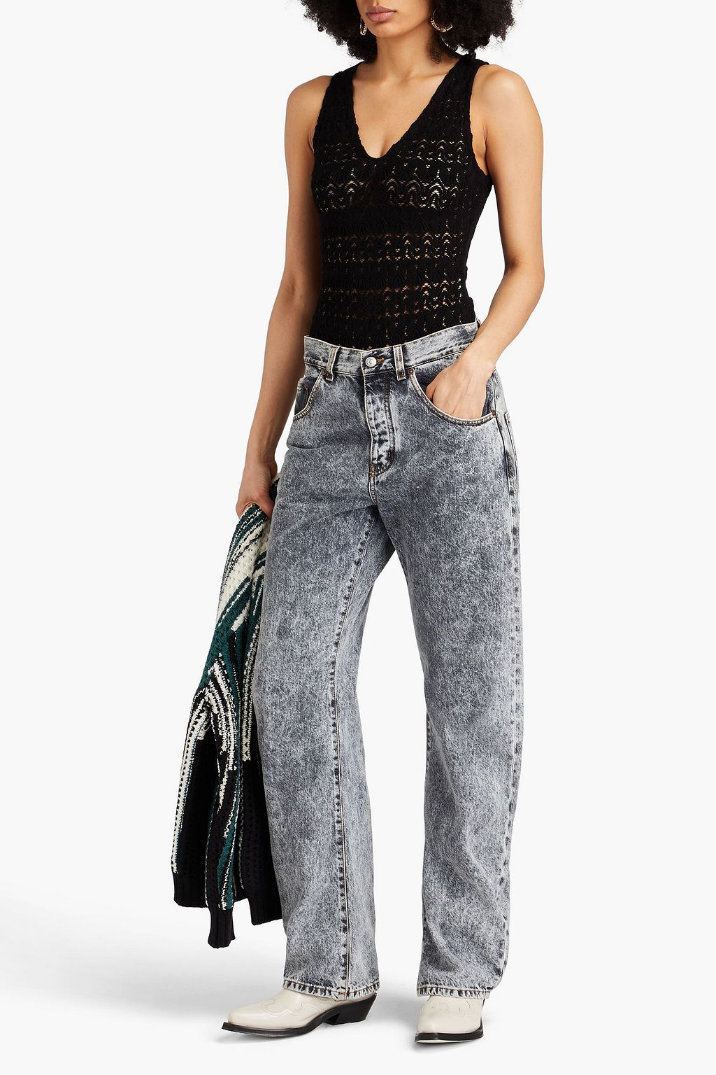 MISSONI بودي سوت من نسيج بحبكة كروشيه