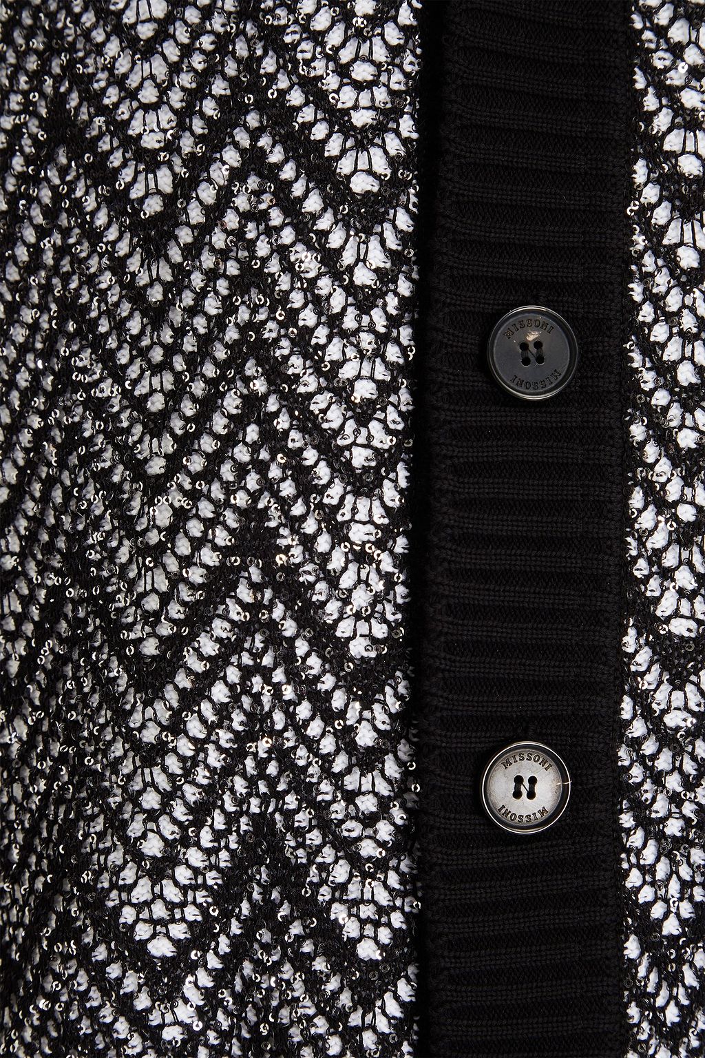 MISSONI كارديغان من مزيج من القطن بحبكة كروشيه ومزين بالترتر