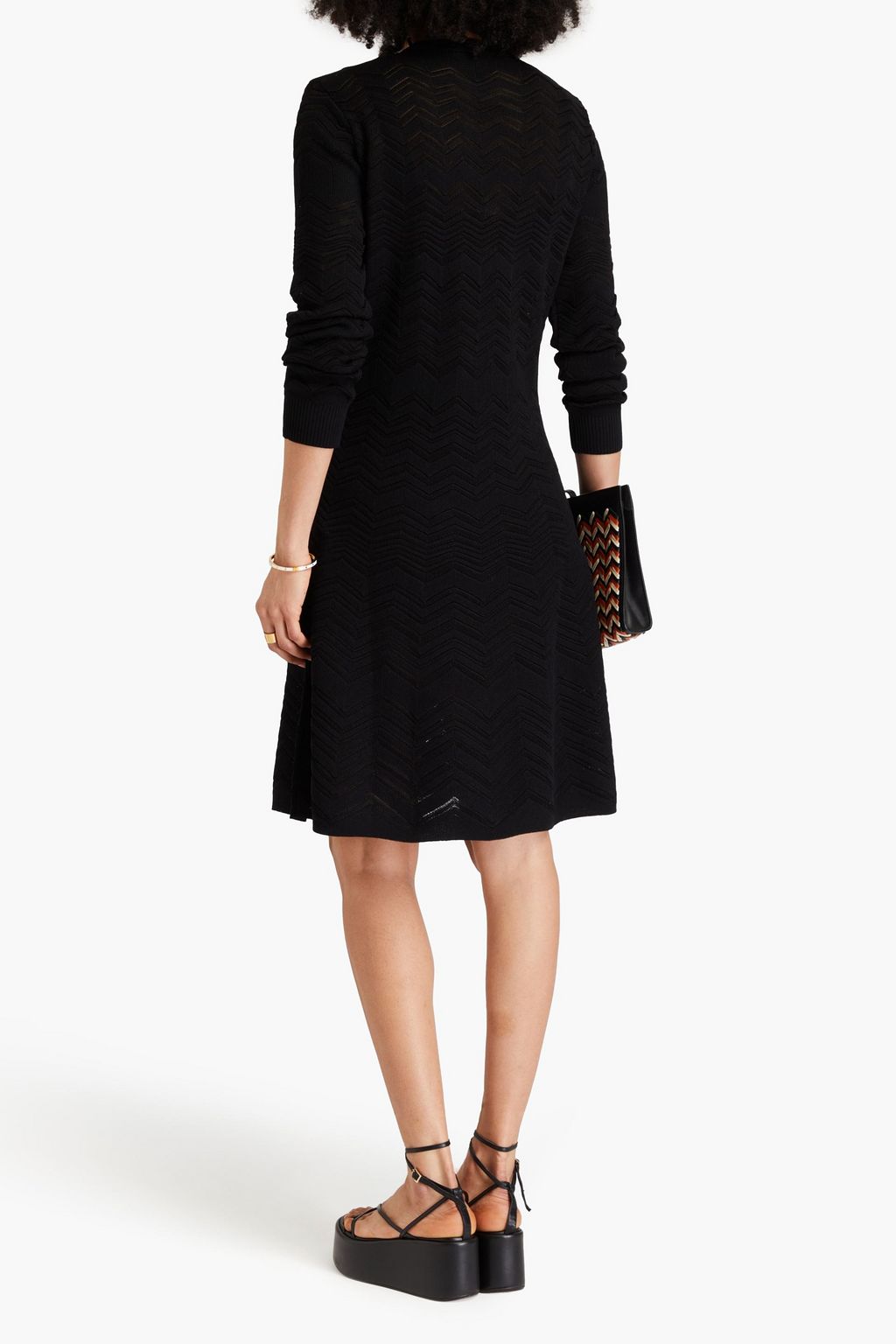 MISSONI Crochet-knit wool-blend dress