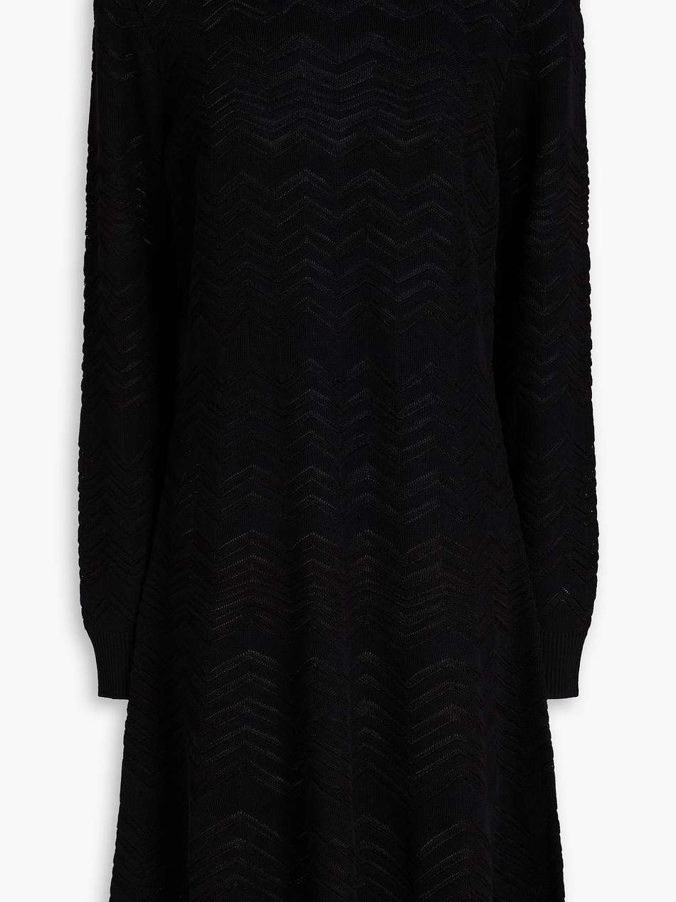 crochet-knit wool-blend dress