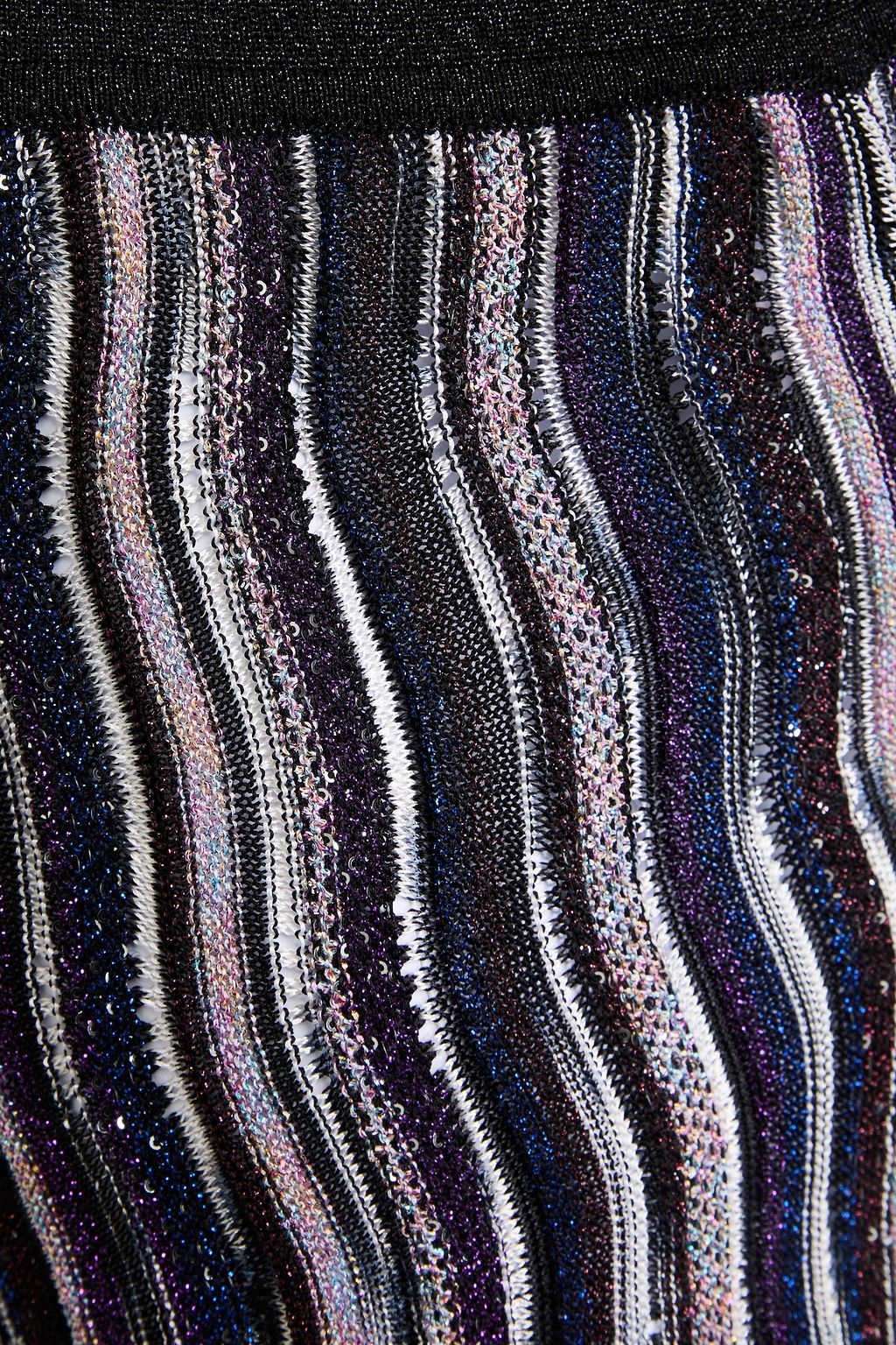 MISSONI Sequin-embellished crochet-knit flared pants