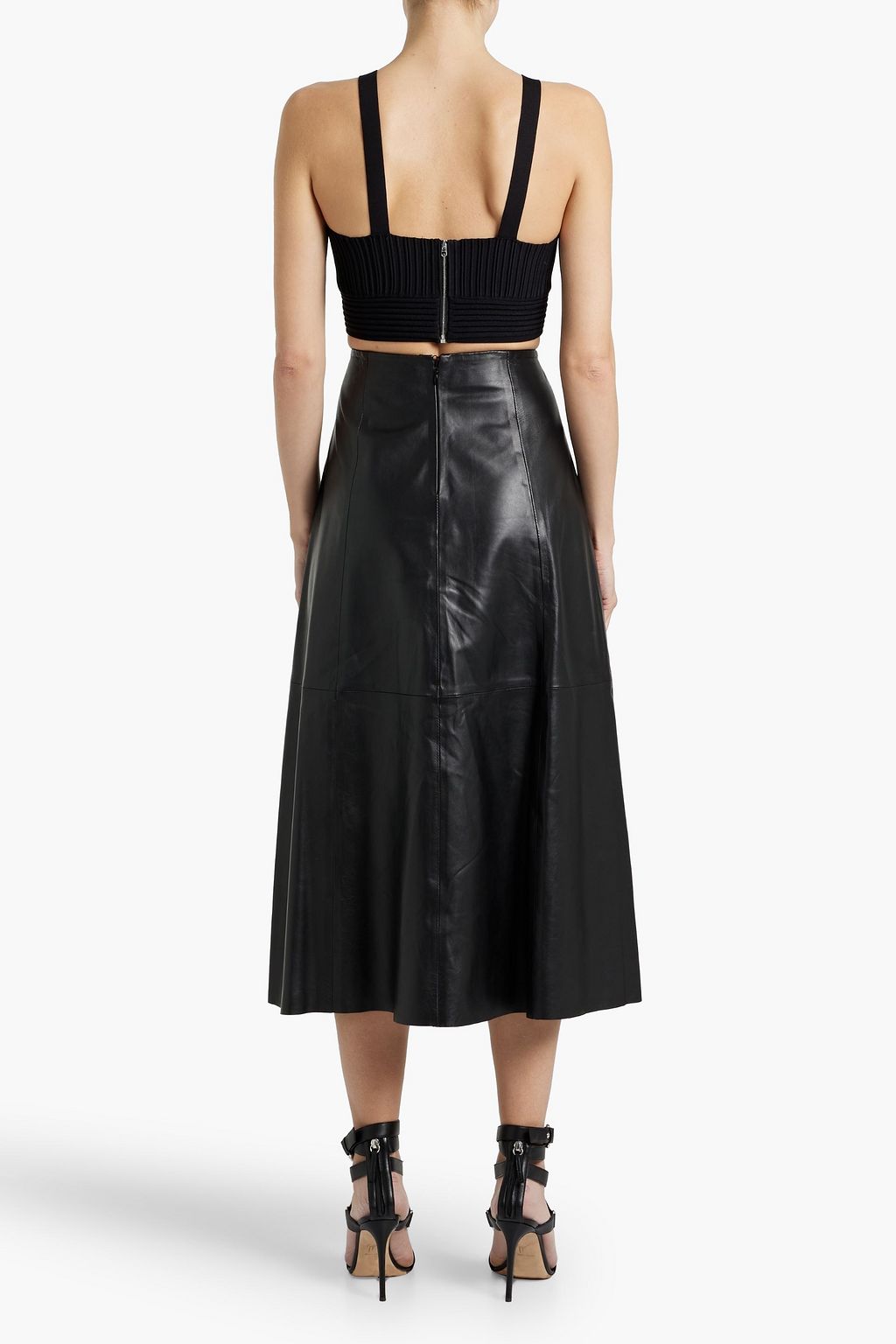 ALAÏA Cutout ribbed-knit bra top