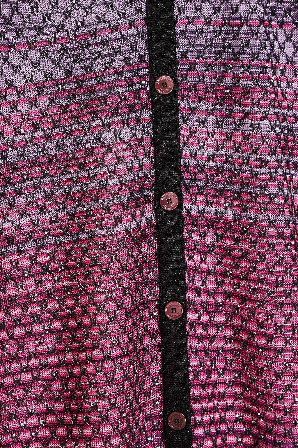 MISSONI Embellished crochet-knit cardigan