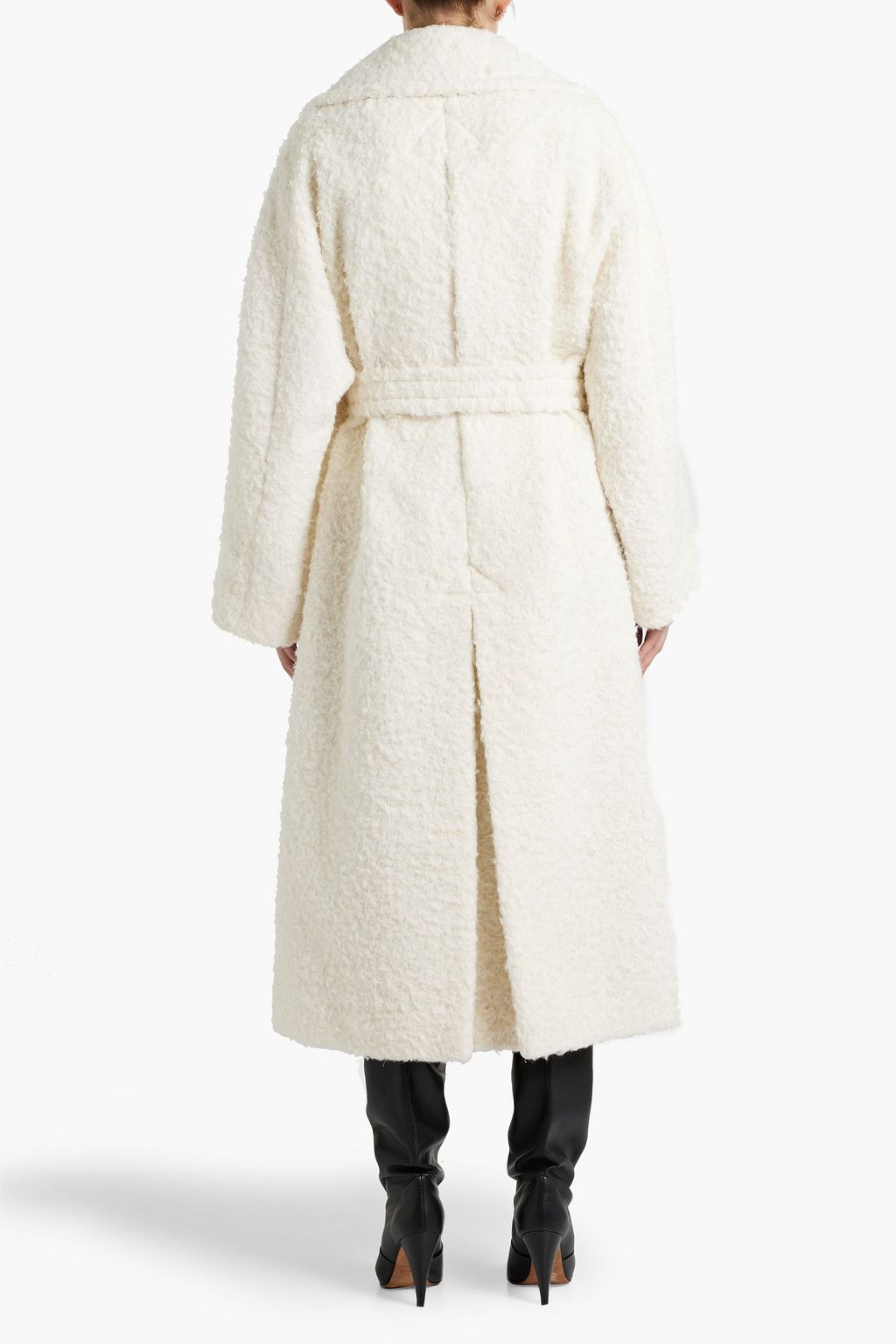 ALAÏA Alpaca and cotton-blend bouclé coat