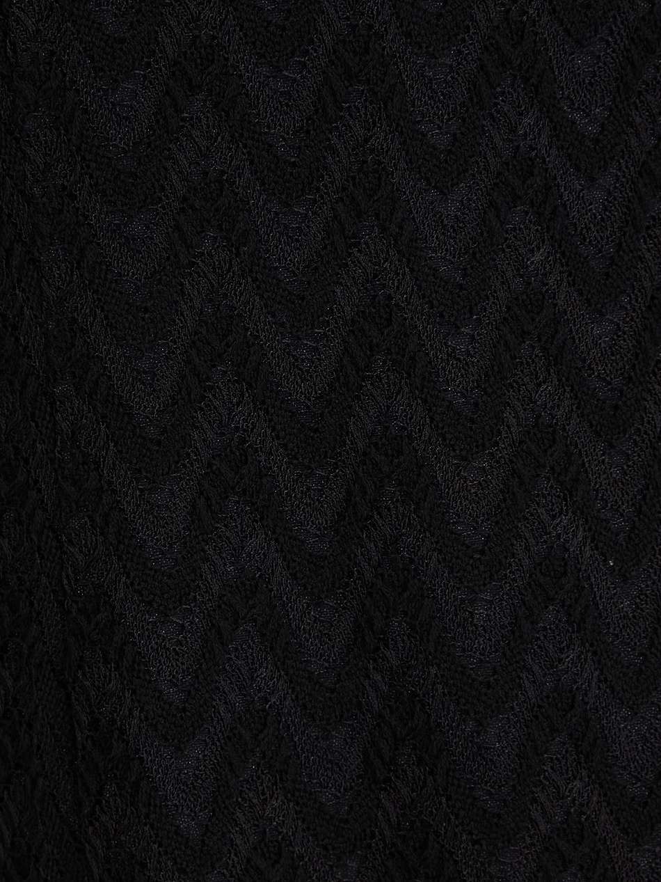 crochet-knit wool-blend mini dress