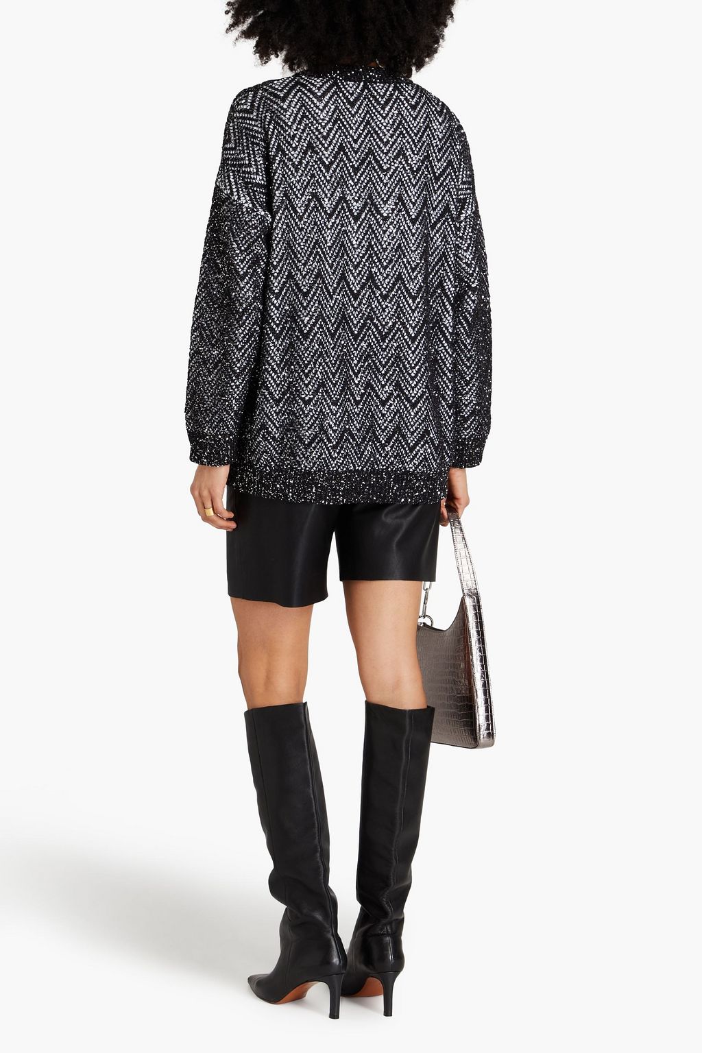 MISSONI Sequined crochet-knit cardigan