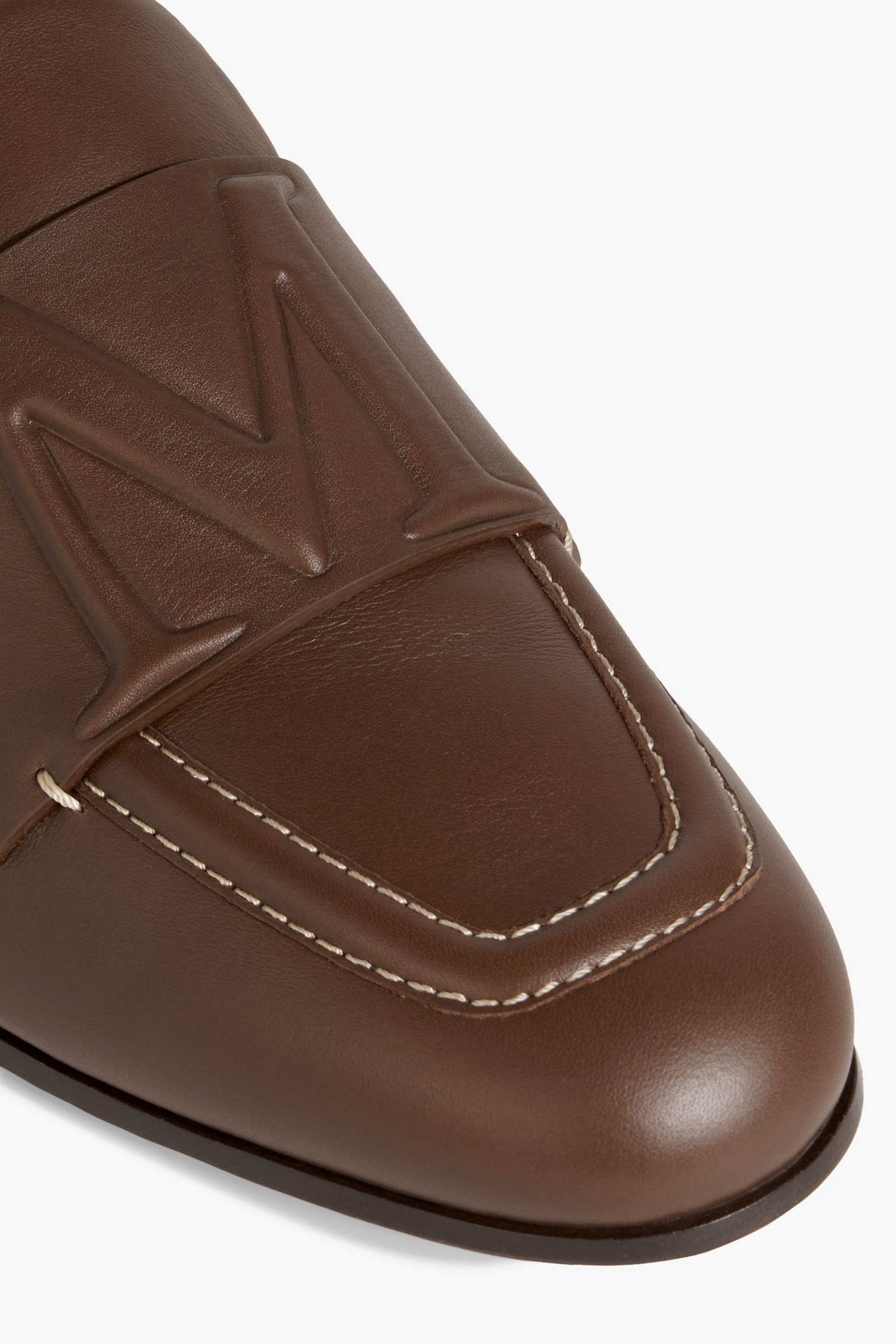 Max Mara Lize embossed leather loafers