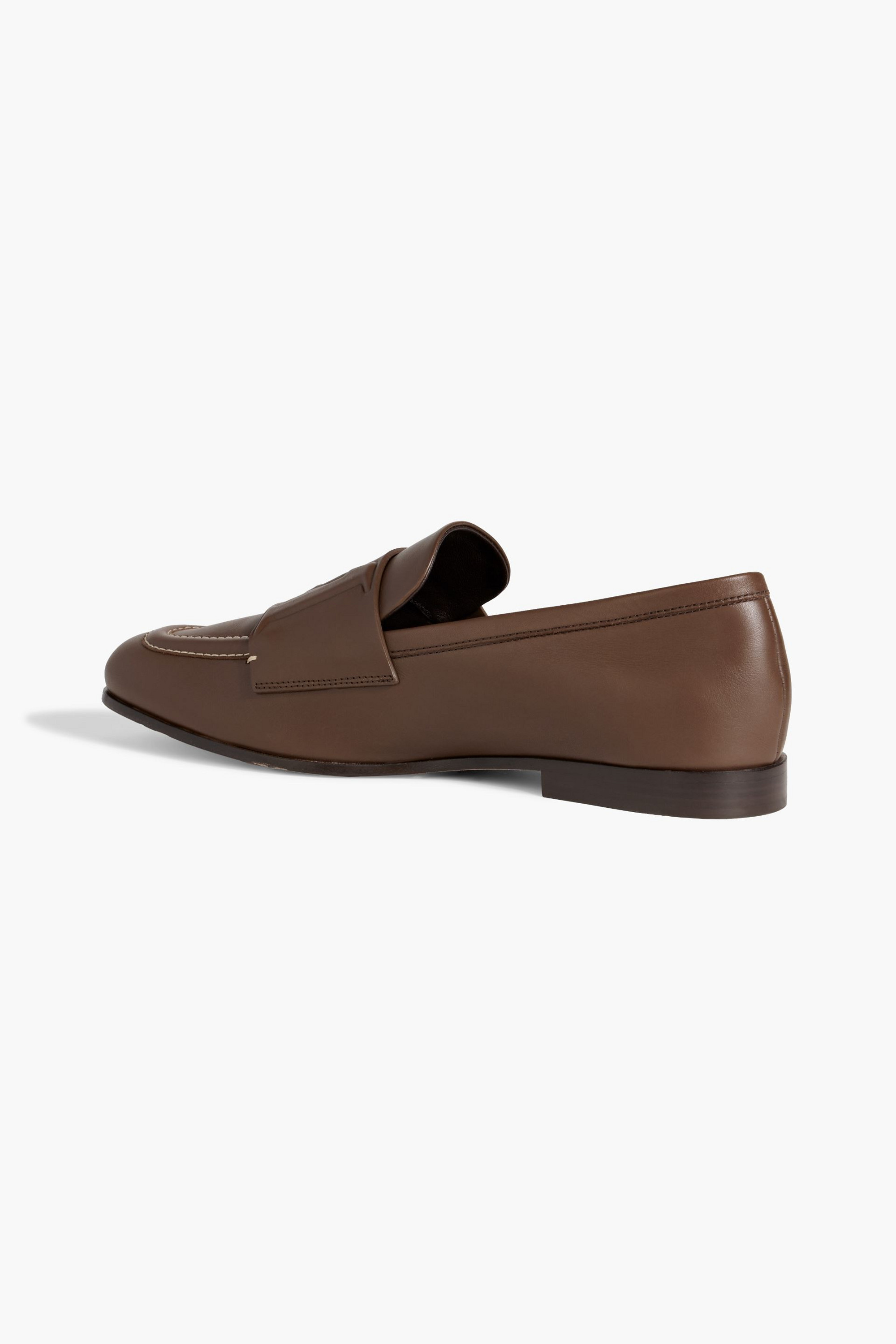 Max Mara Lize embossed leather loafers