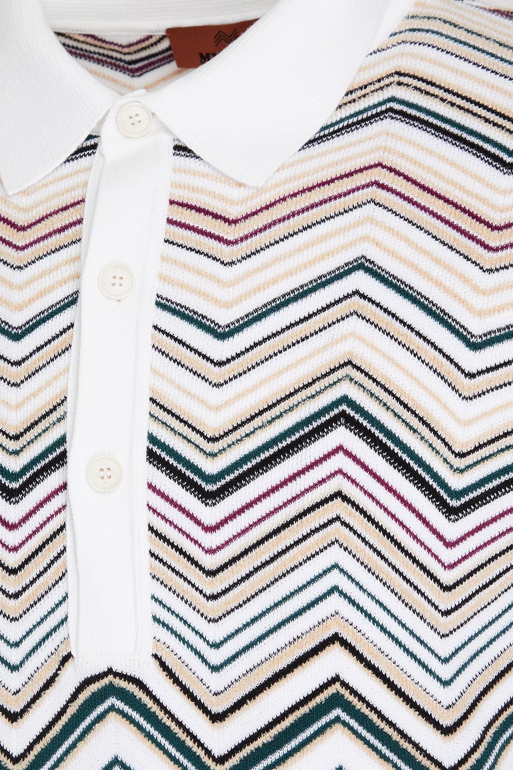 MISSONI Striped cotton-blend polo shirt